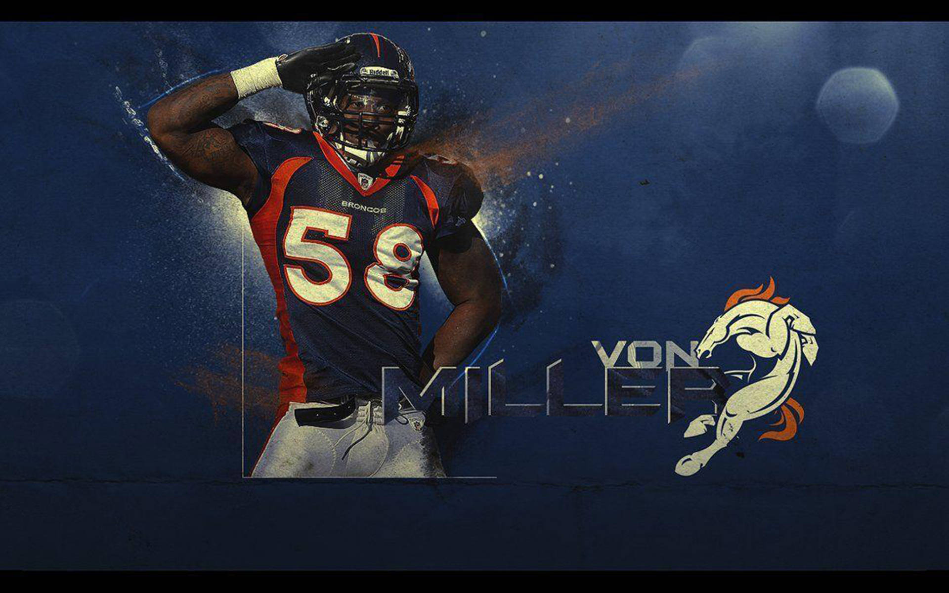 Broncos Von Miller Salute Background
