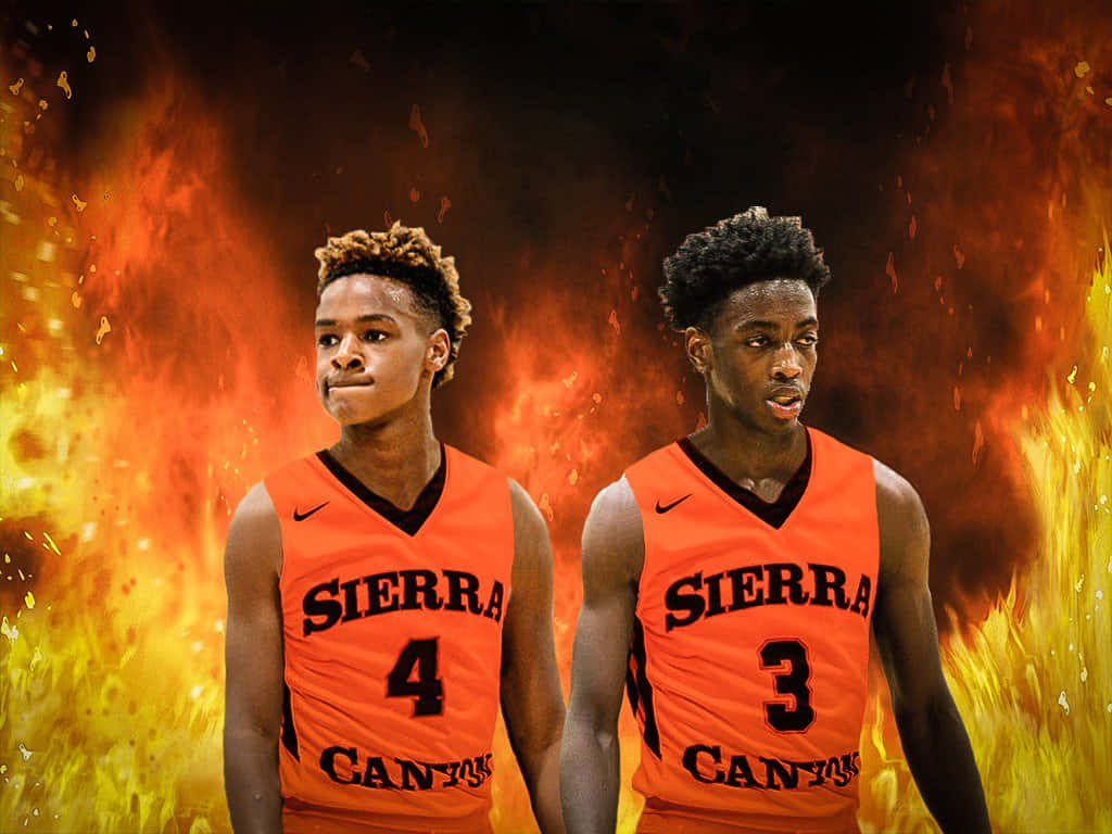 Bronny James And Zaire Wade Background