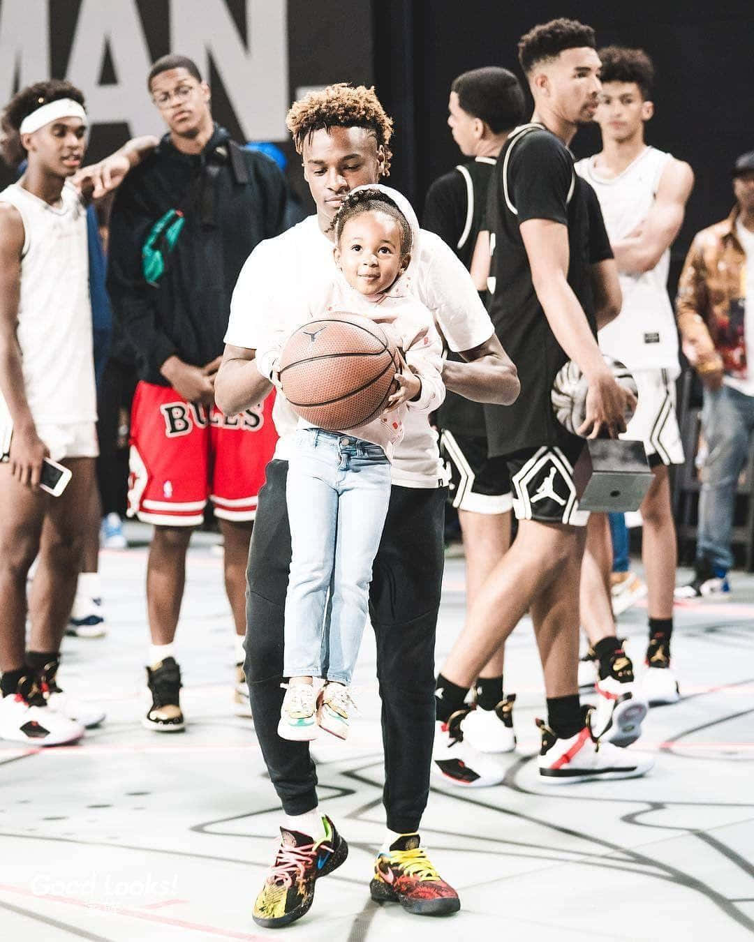 Bronny James With His Little Sister