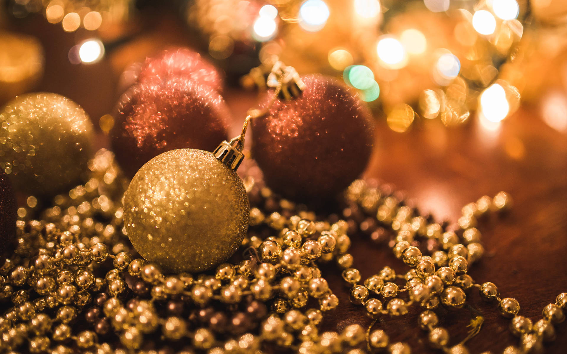 Bronze And Gold Christmas Balls
