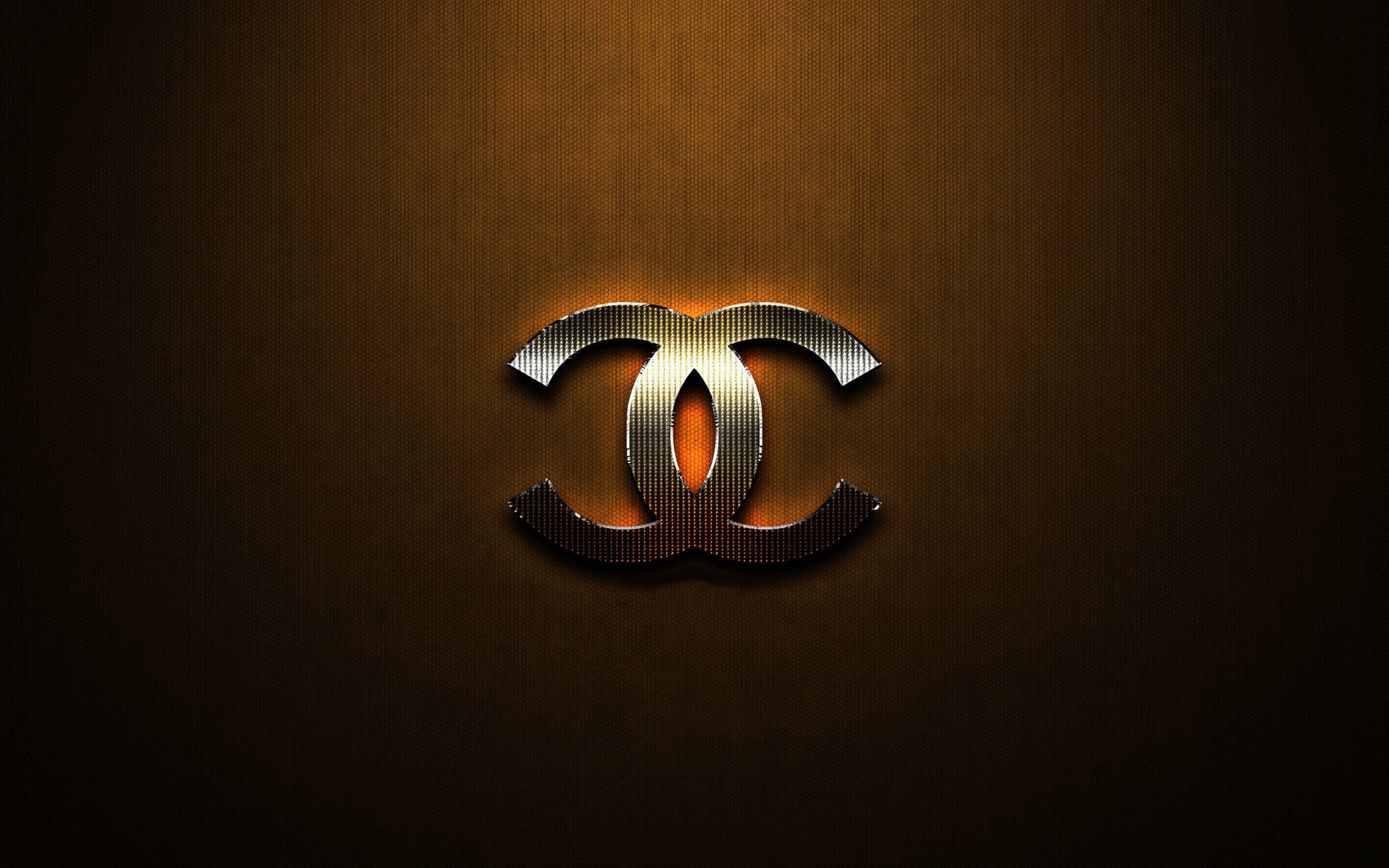 Bronze Metal Chanel Logo Background
