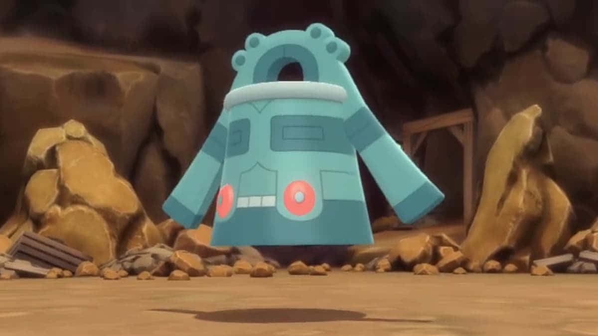 Bronzong Levitating In Cave Background