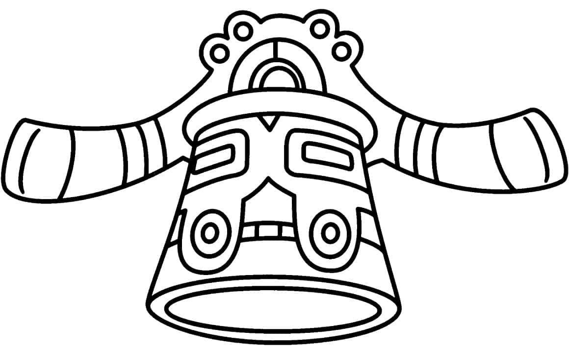 Bronzong Line Art Background