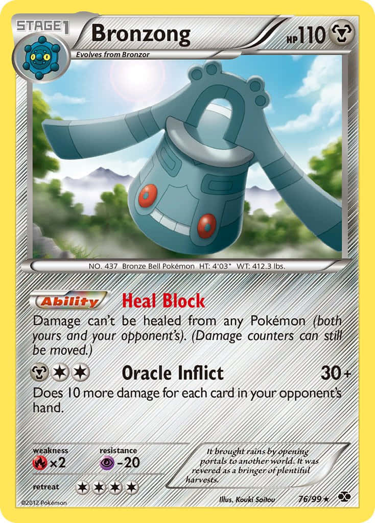 Bronzong Trading Card - A Symbol Of Power And Strategy Background