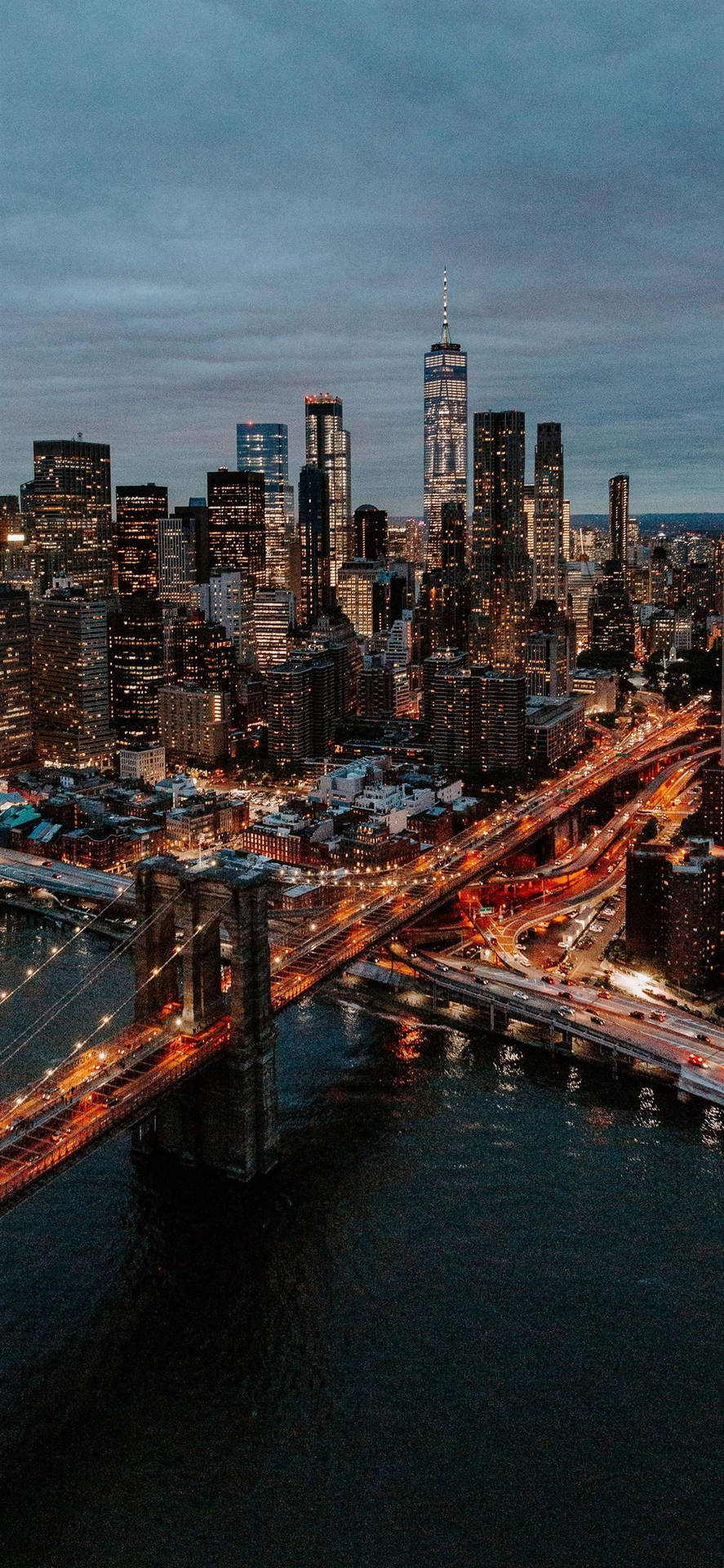 Brooklyn Bridge And Buildings Background