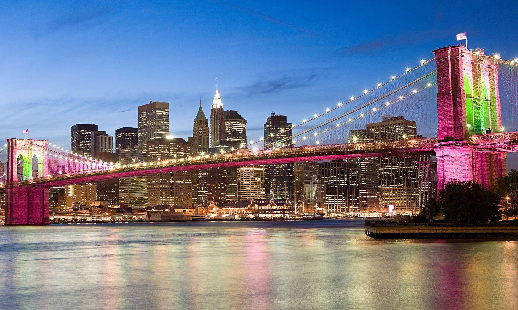 Brooklyn Bridge For American City Background Background