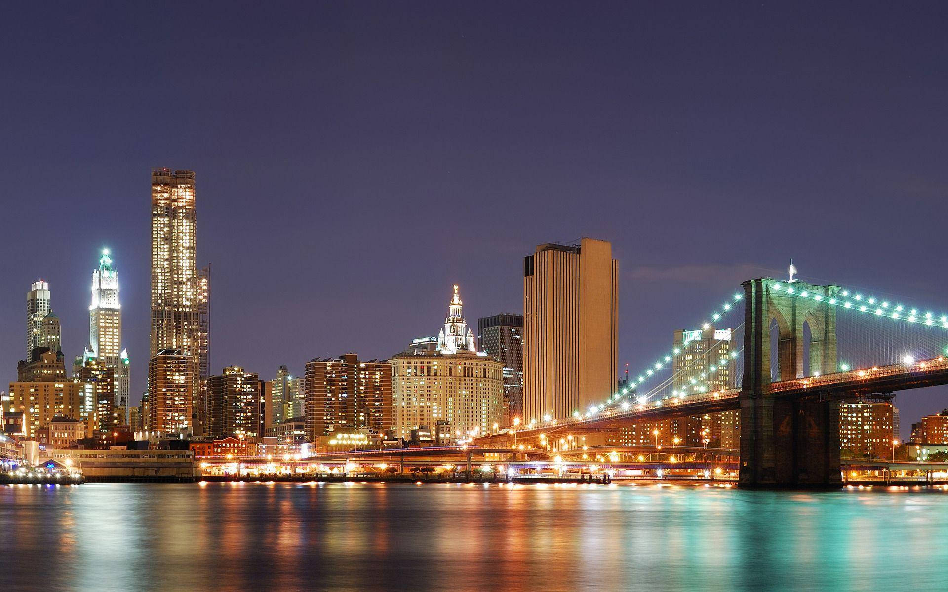 Brooklyn Bridge For American City Background Background