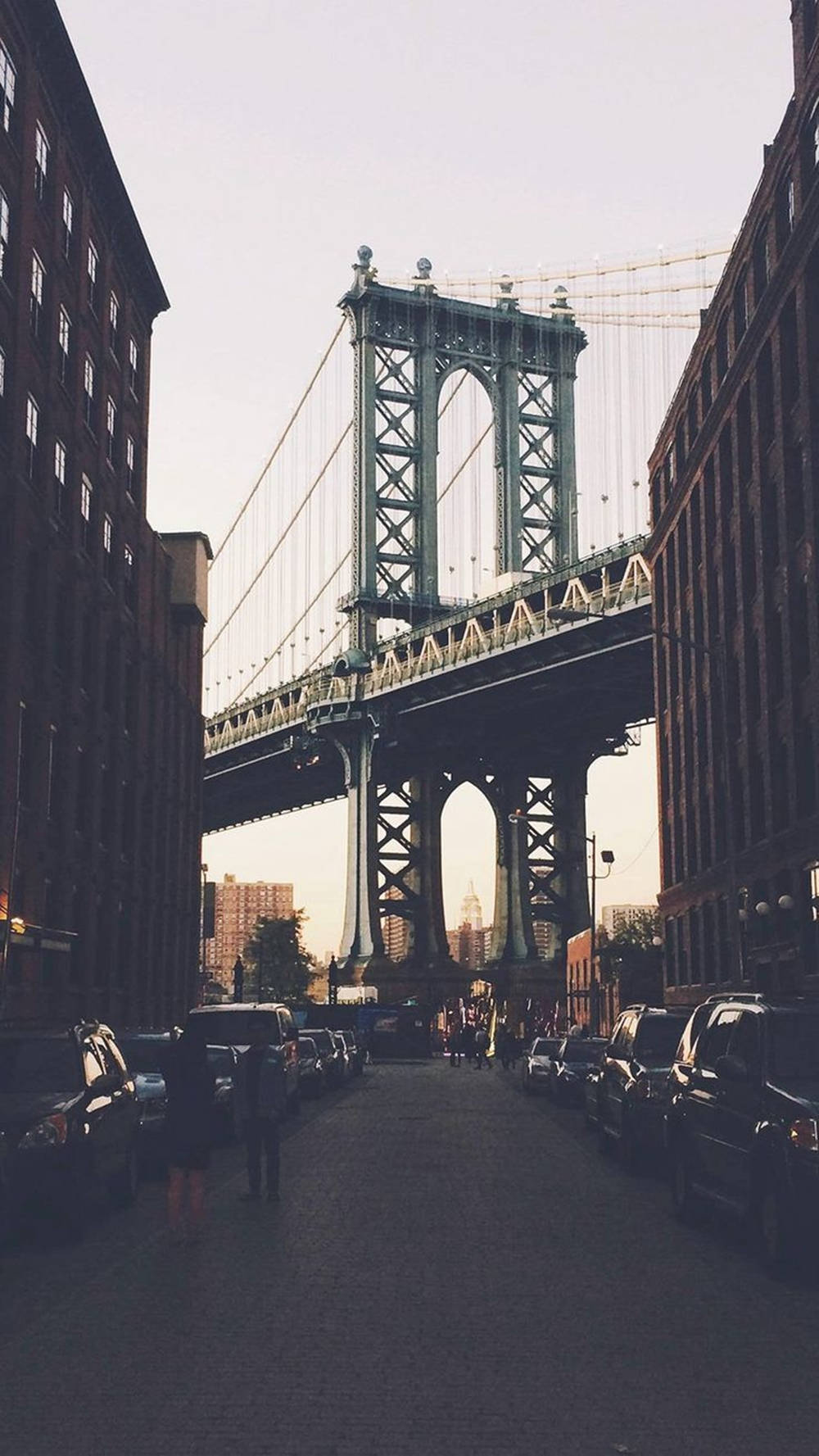 Brooklyn Bridge In New York Skyline Iphone Background