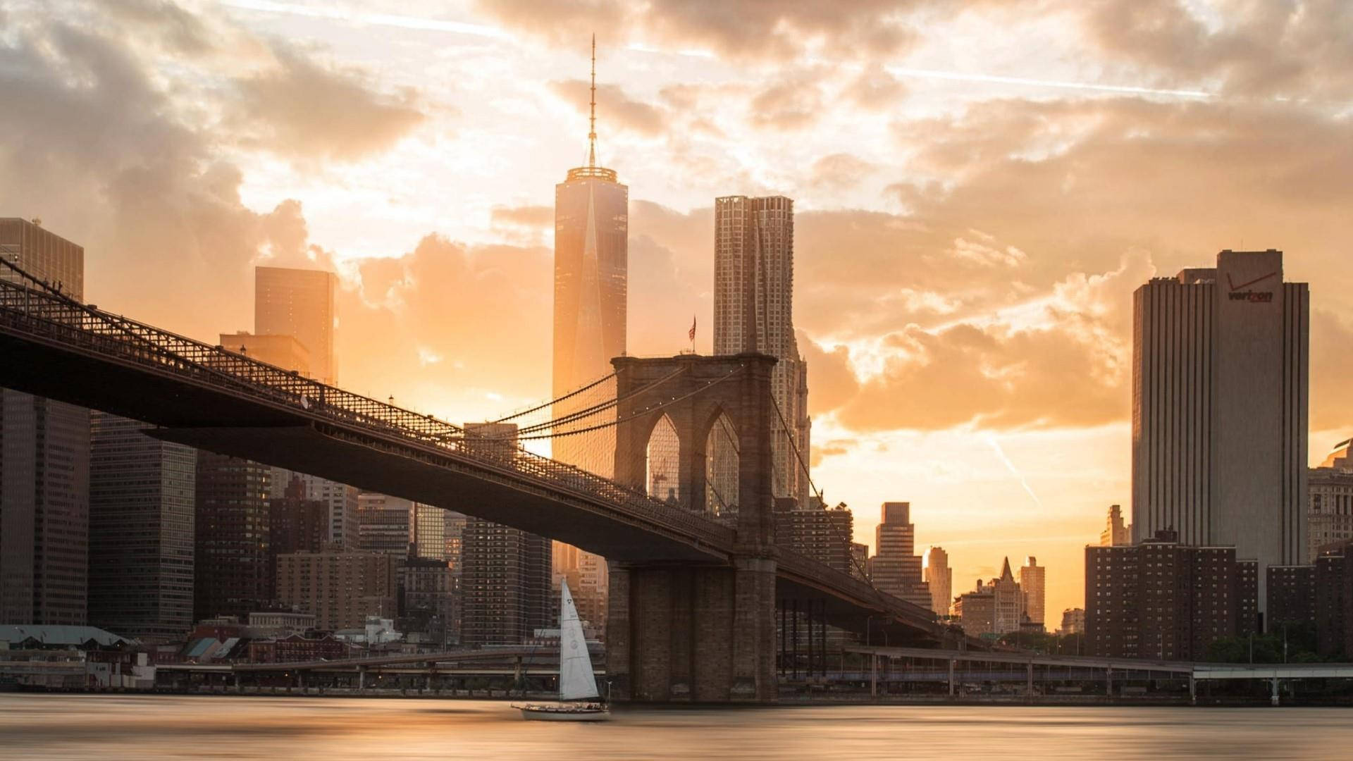 Brooklyn Bridge In Nyc Background