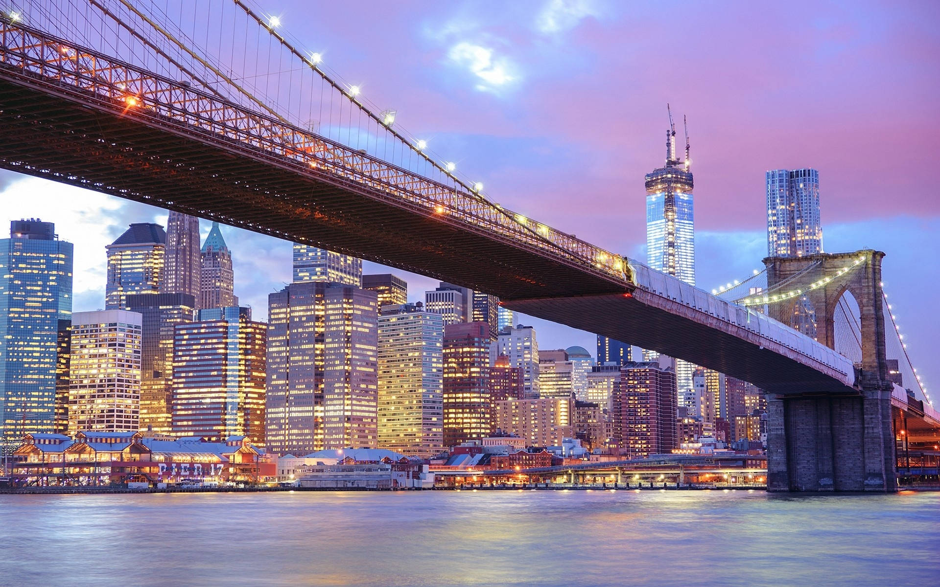 Brooklyn Bridge Pastel Tones Background