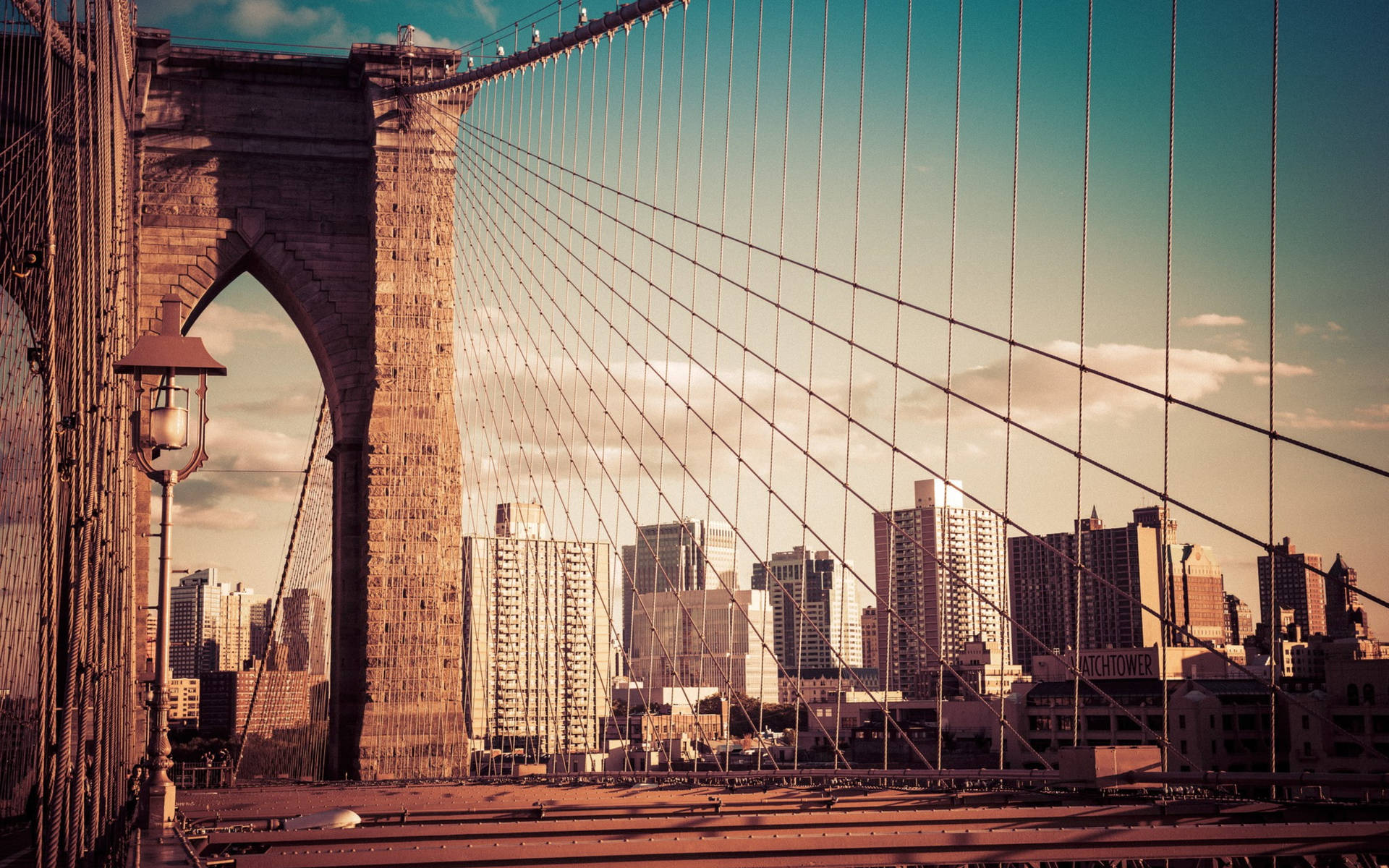 Brooklyn Bridge With Photo Filter Background