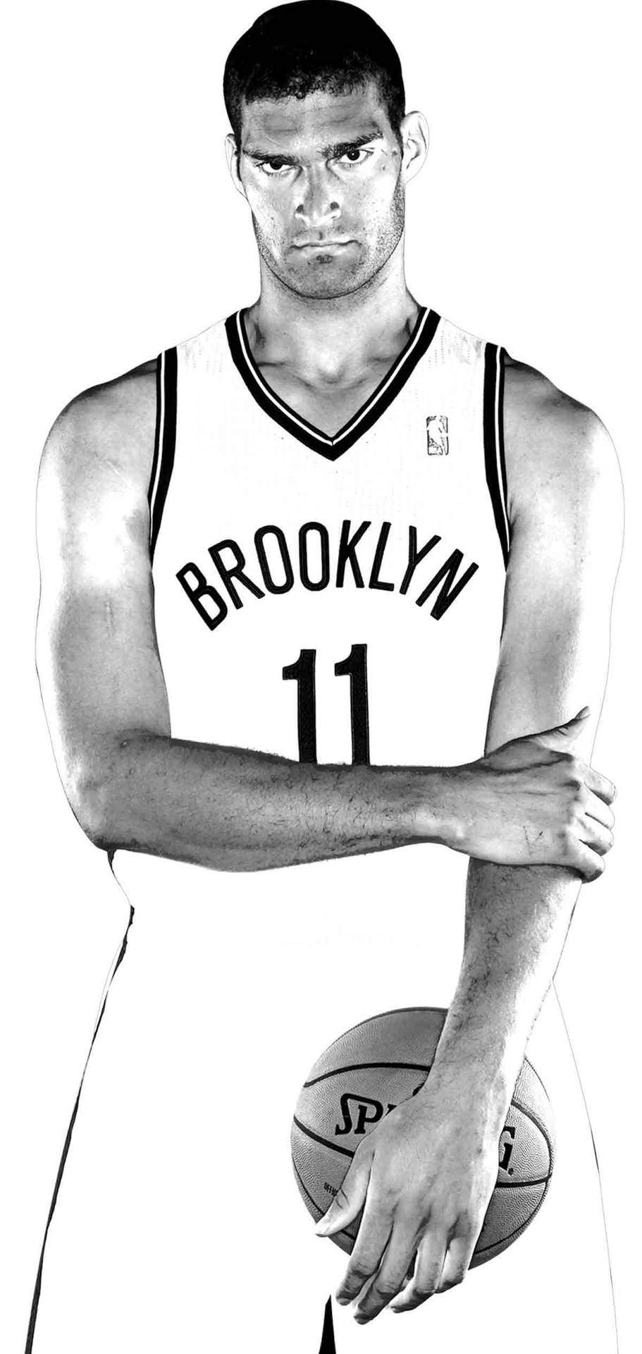 Brooklyn Brook Lopez Grayscale Background