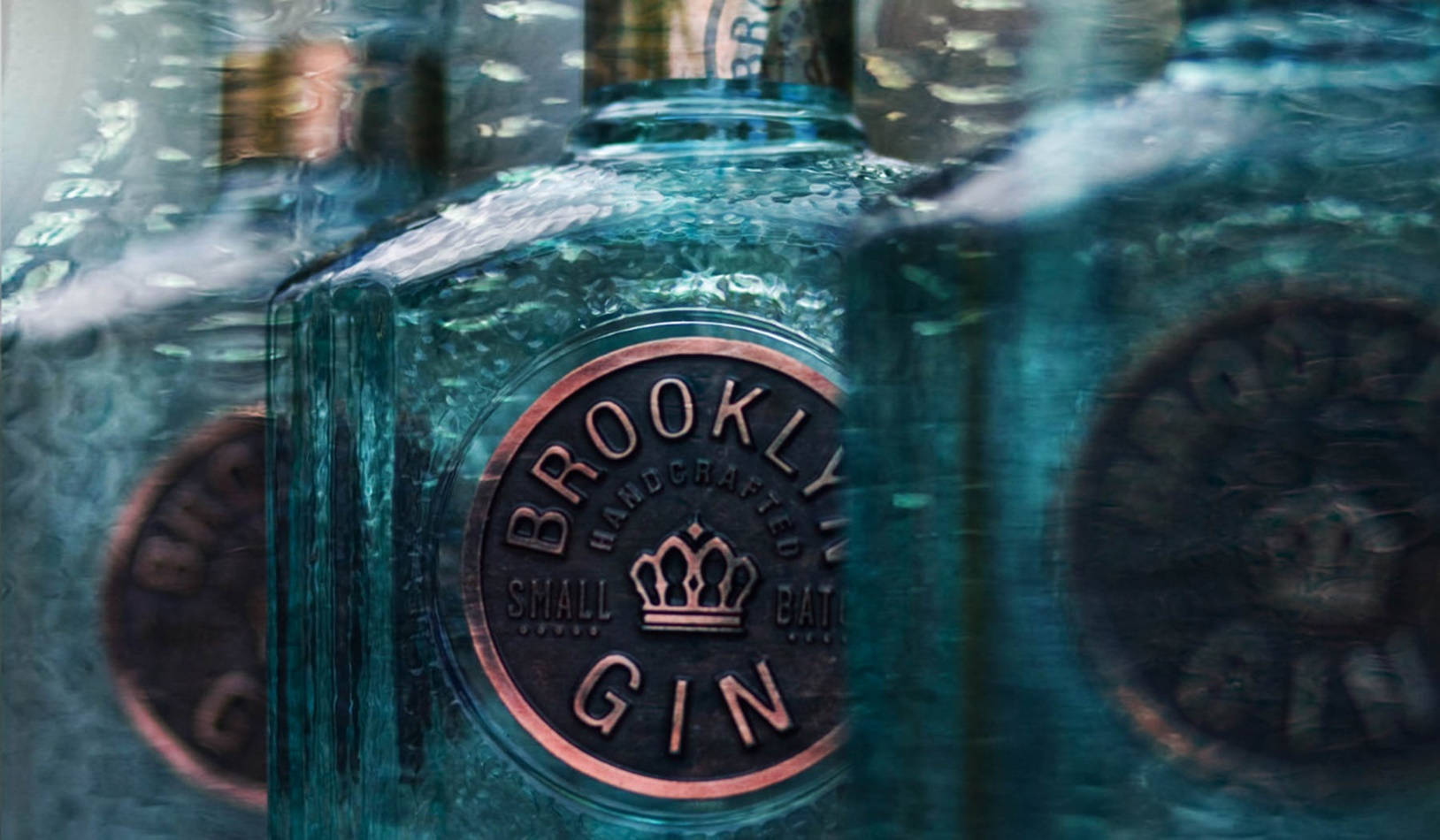 Brooklyn Gin Blue Aesthetic Background