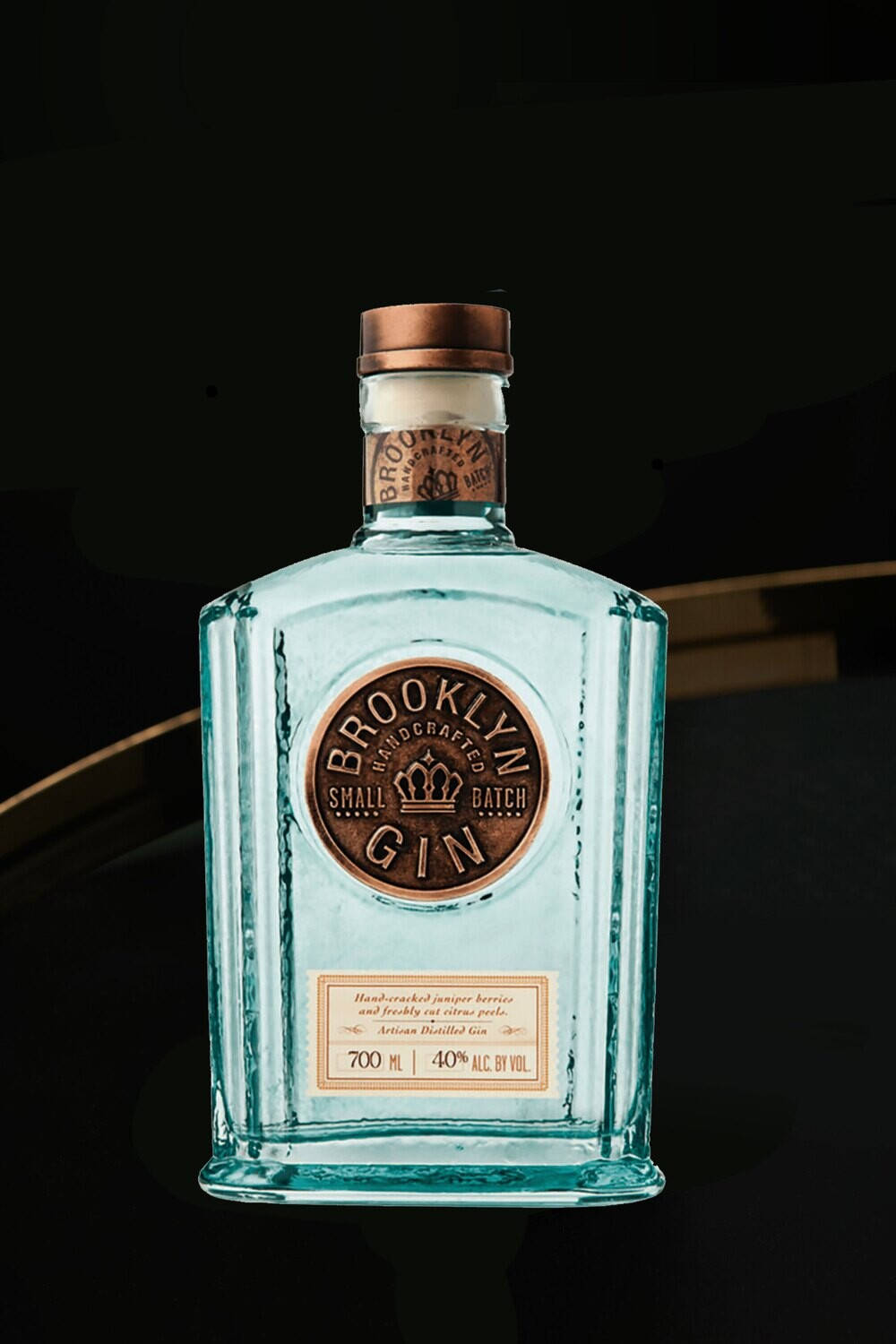 Brooklyn Gin Blue Bottle Background