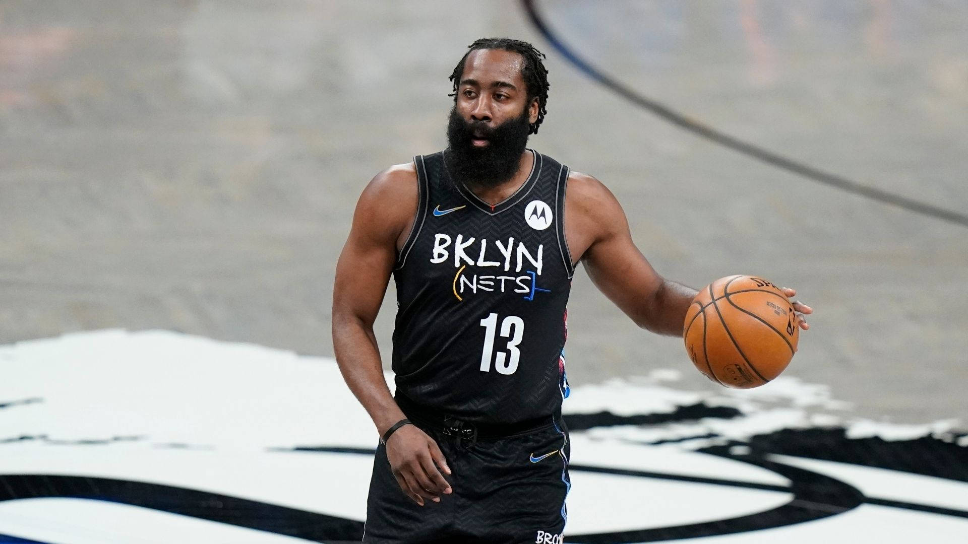 Brooklyn Nets Harden With Low Dribble Background