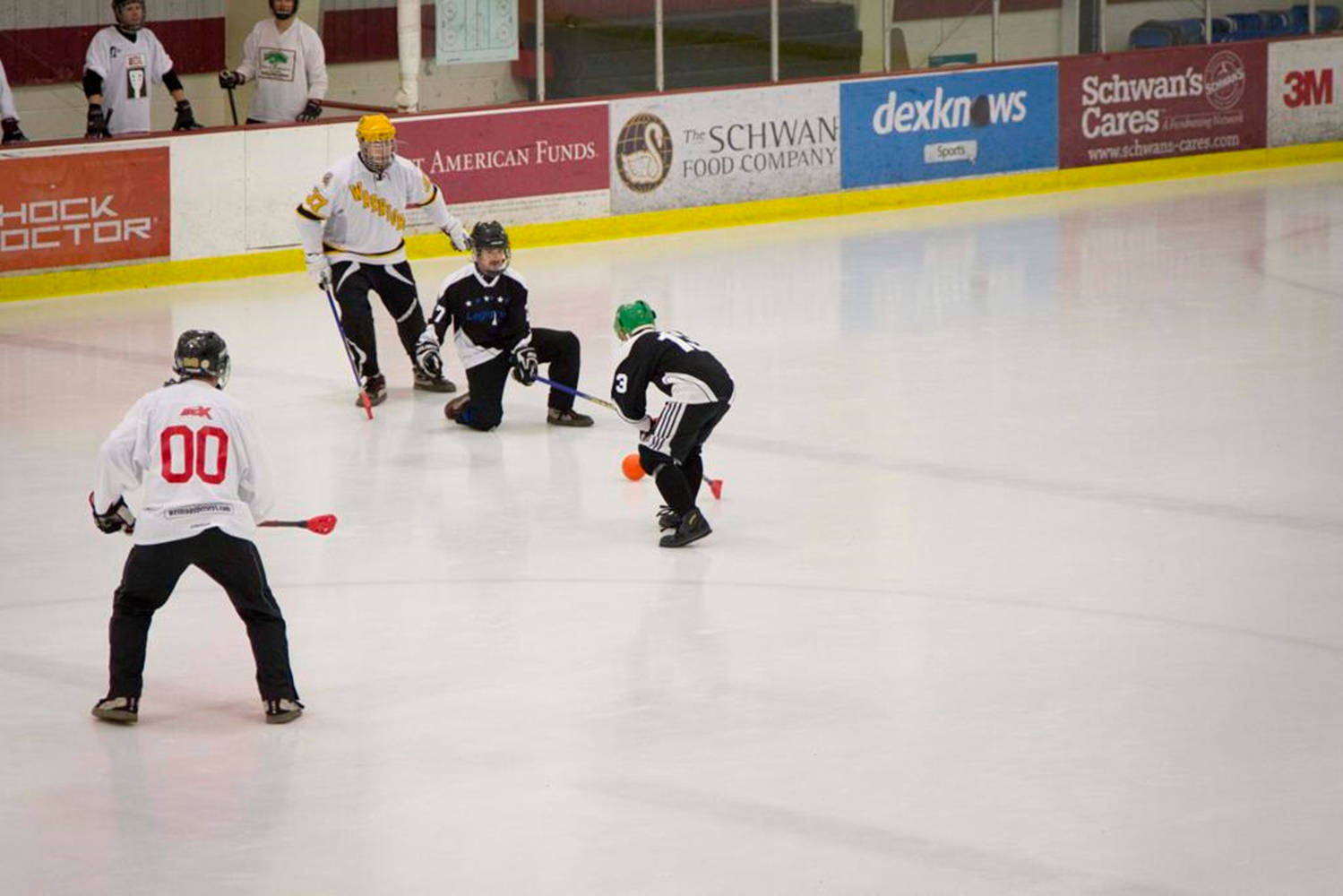 Broomball Black And White Team Background