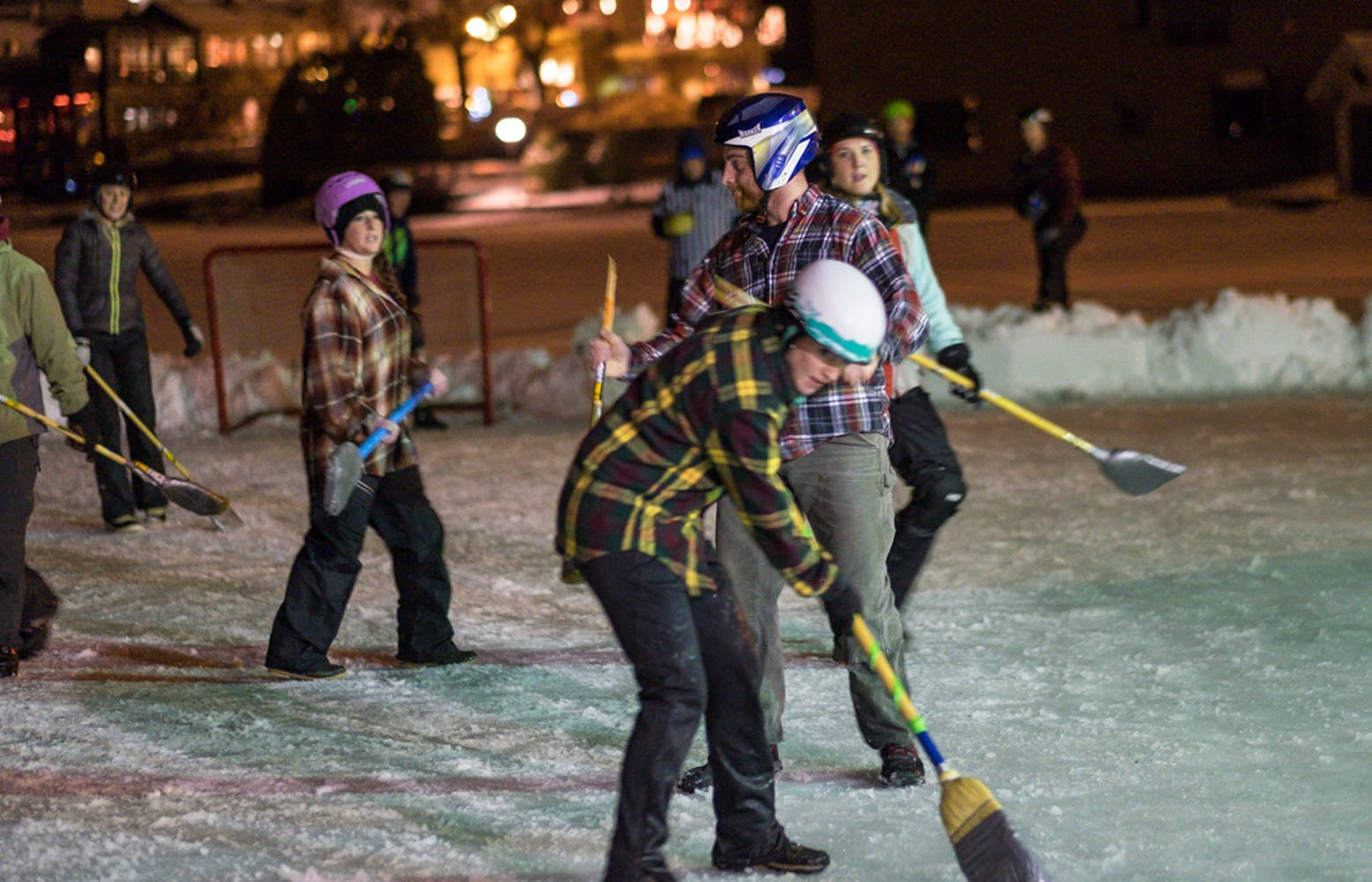 Broomball Checkered Team Background