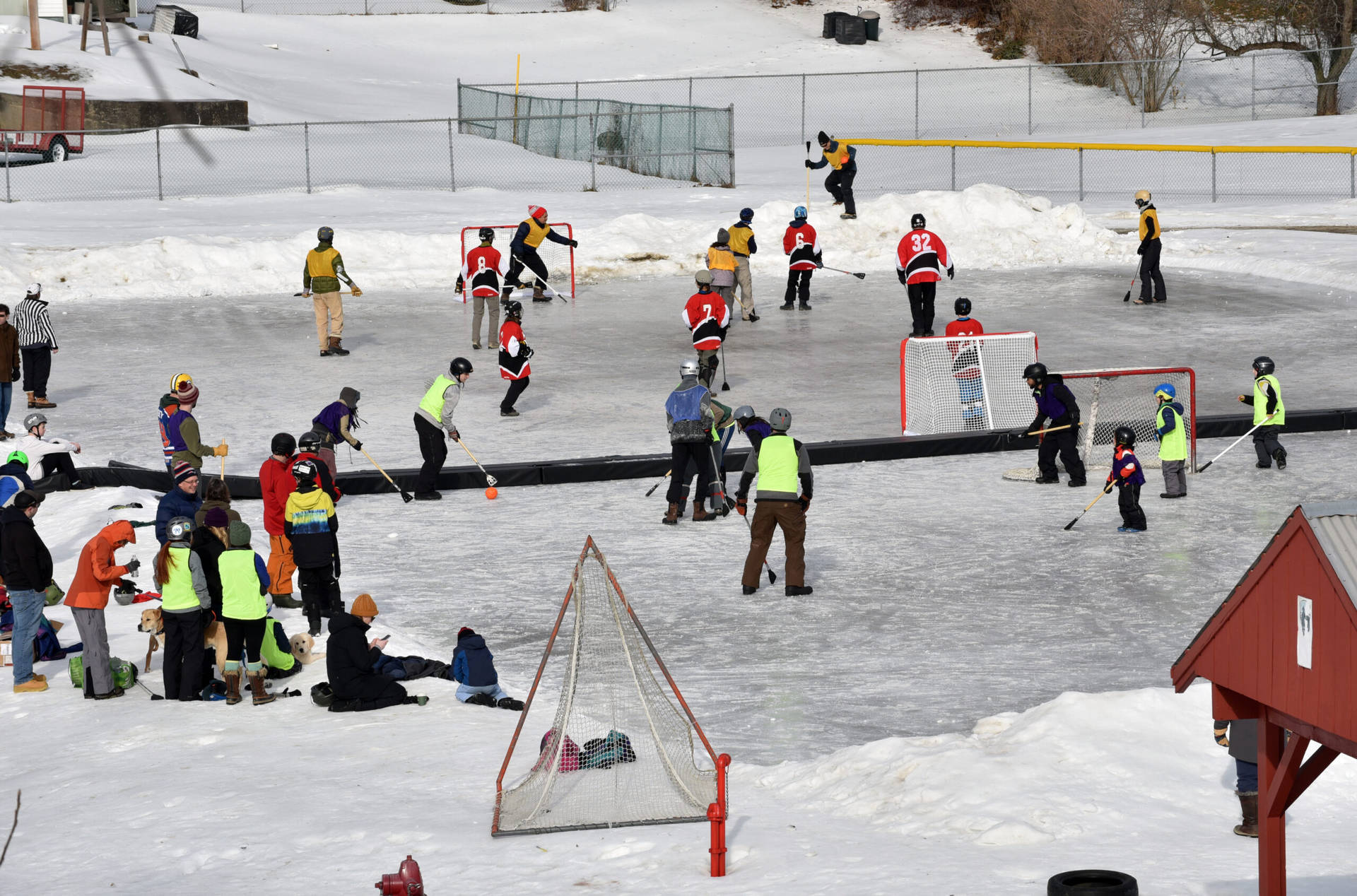 Broomball Two Rinks Background