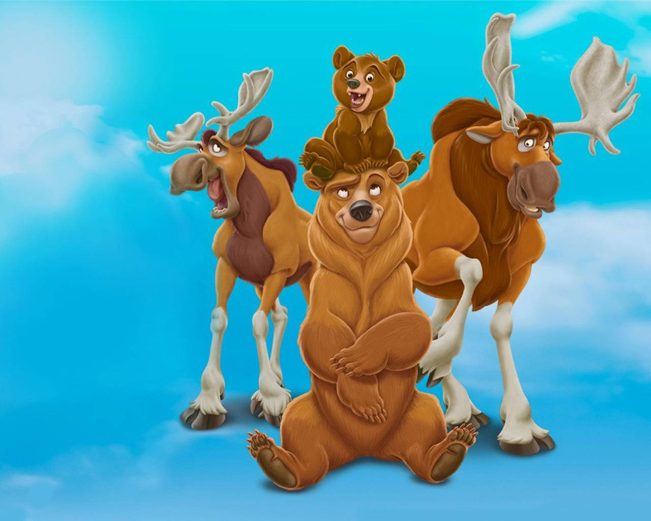 Brother Bear Characters Sky Background Background