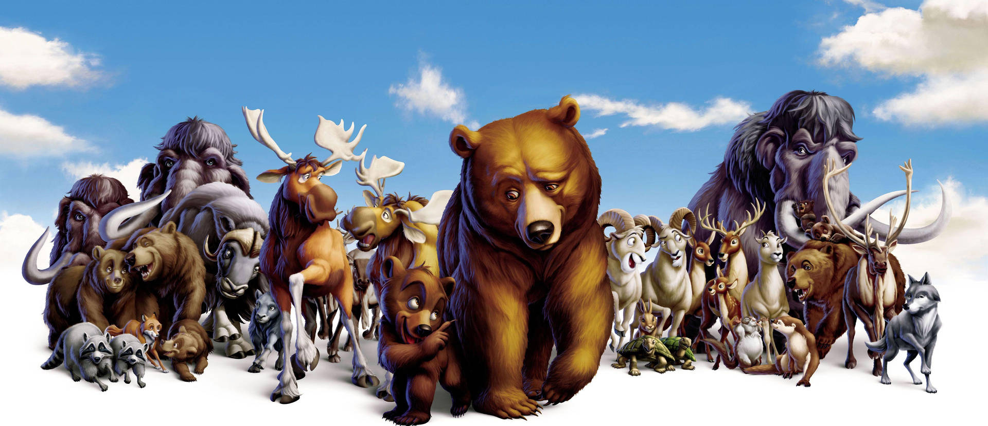 Brother Bear Full Cast Sky Background Background