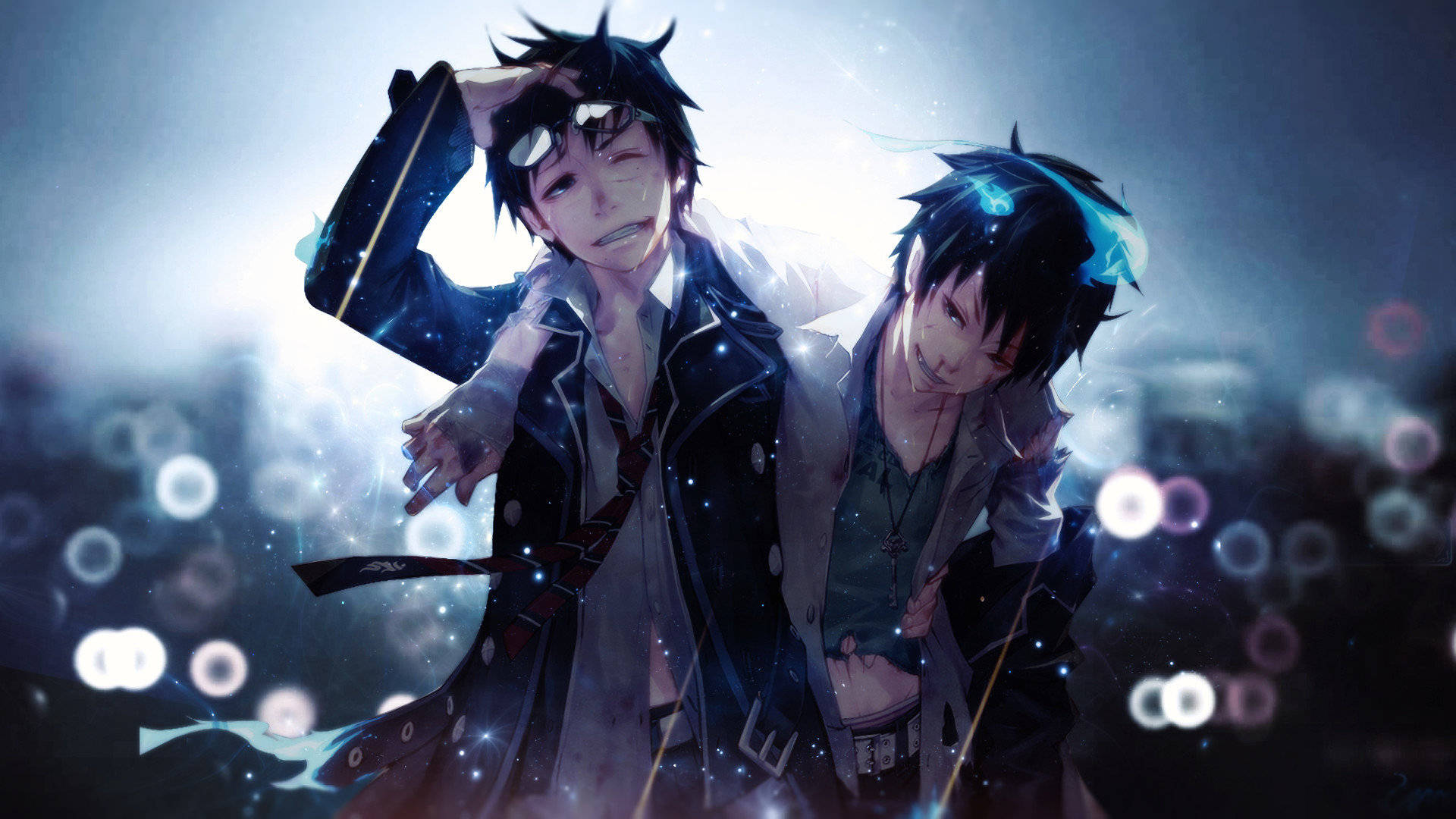 Brothers Rin And Yukio From Blue Exorcist Background