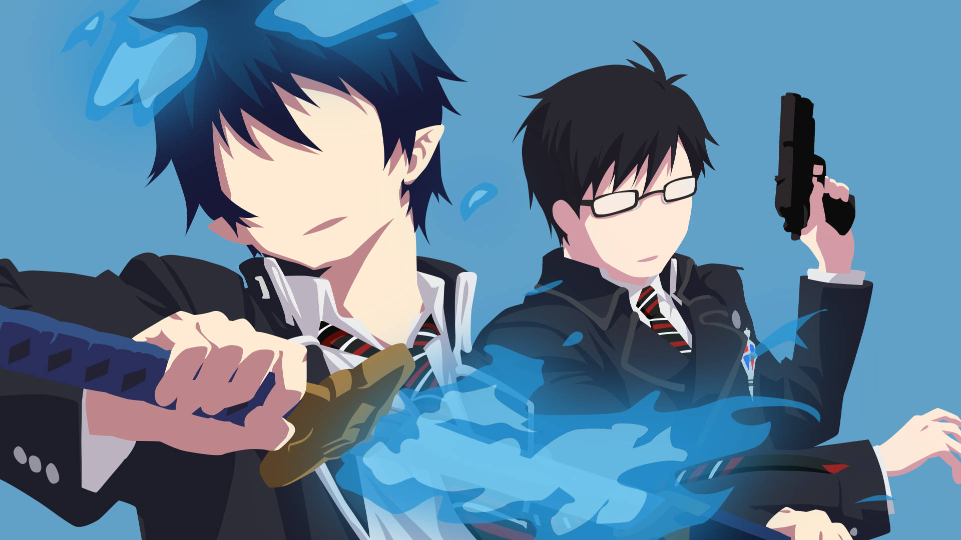 Brothers Yukio And Rin Okumura Reuniting Background