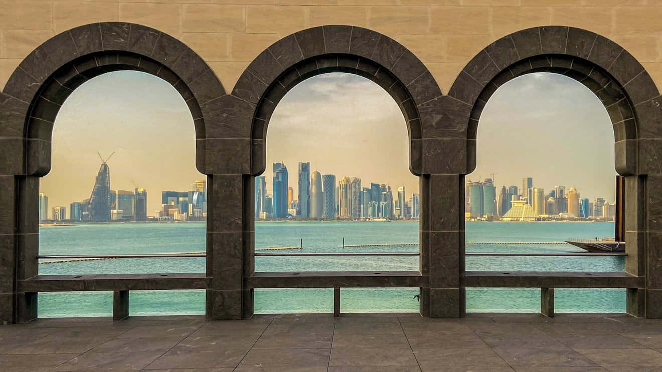 Brown Aesthetic Arches From Museum Of Islamic Art Background