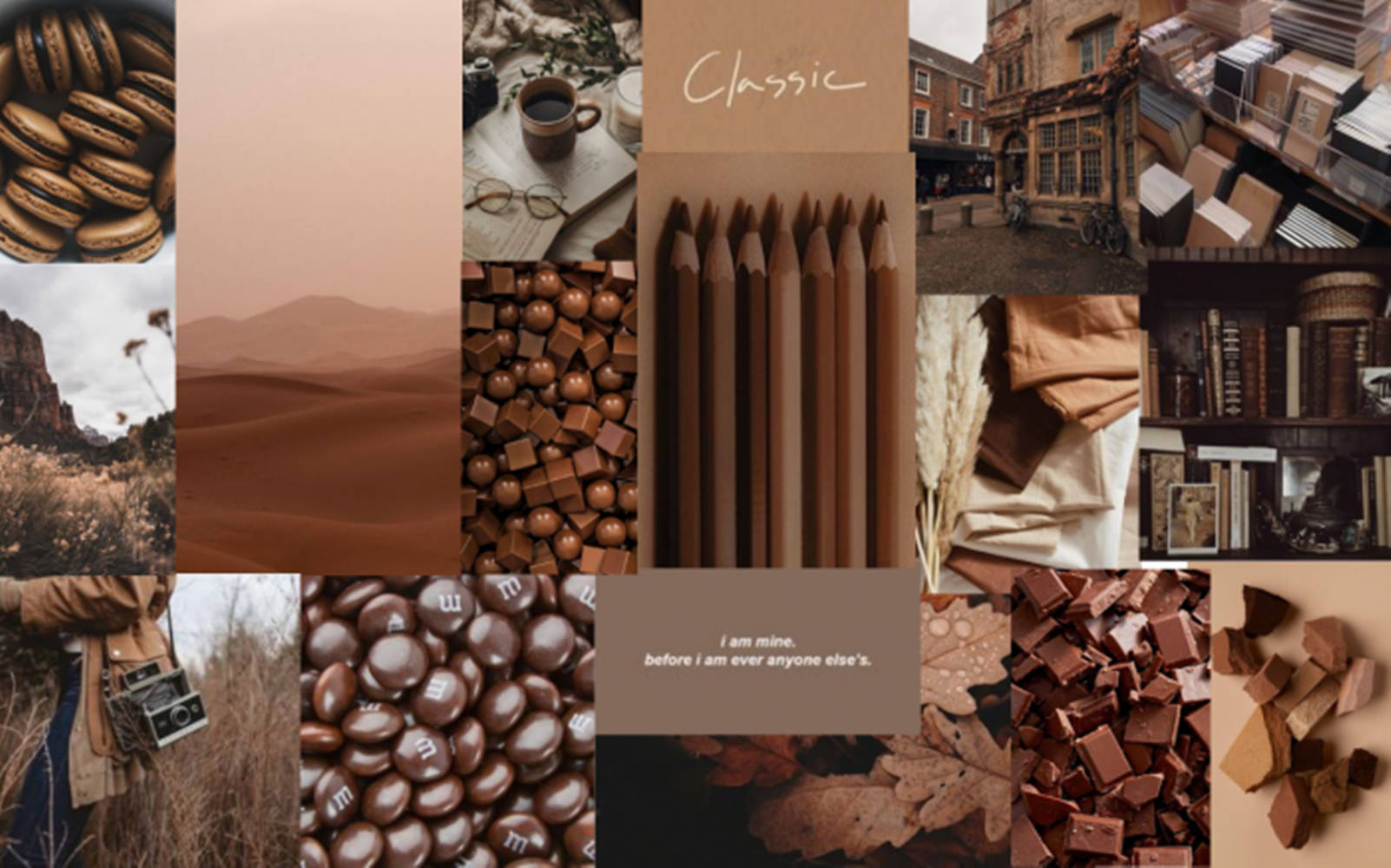 Brown Aesthetic Collections Laptop Background