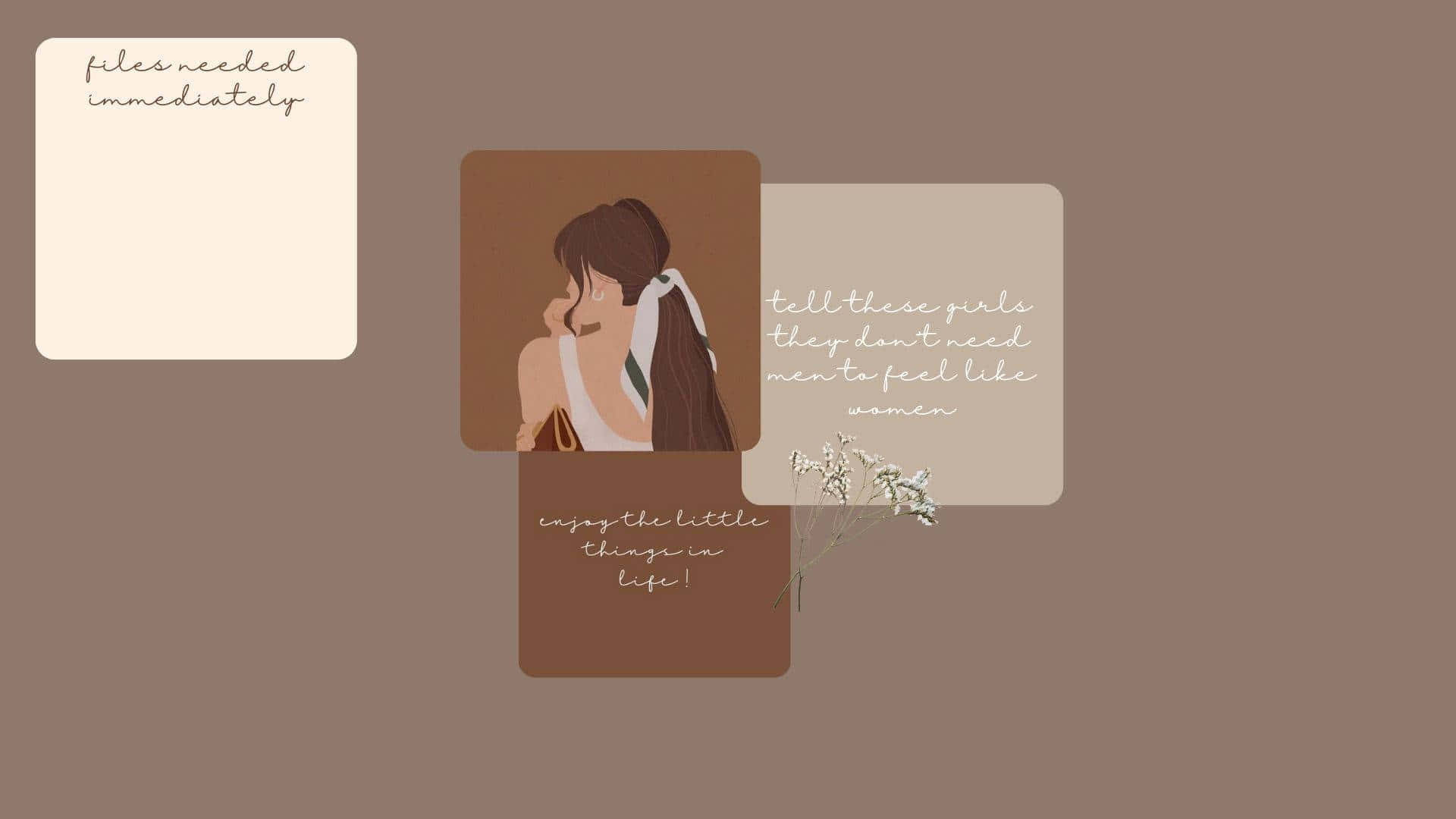 Brown Aesthetic Desktop Wallpaper Background