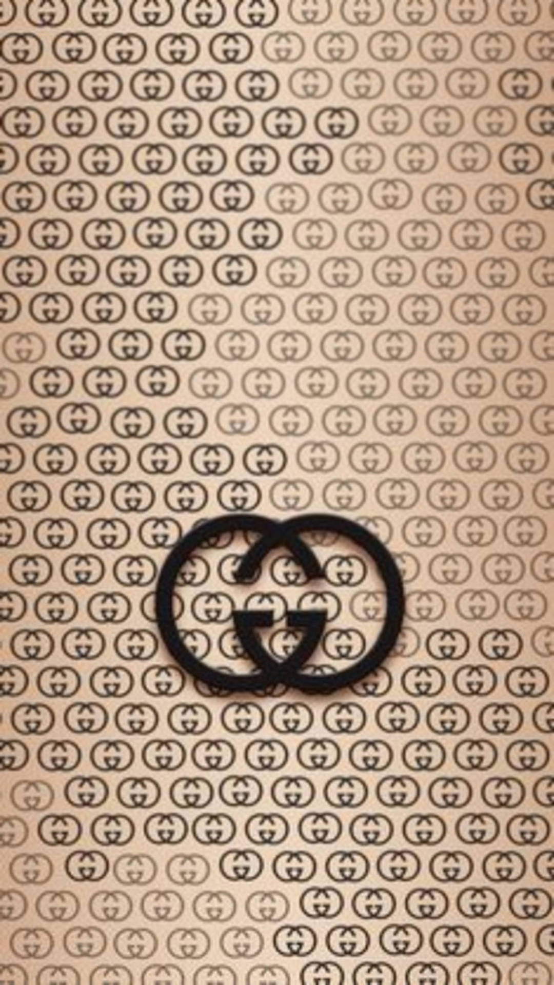 Brown Aesthetic Gucci Pattern Background