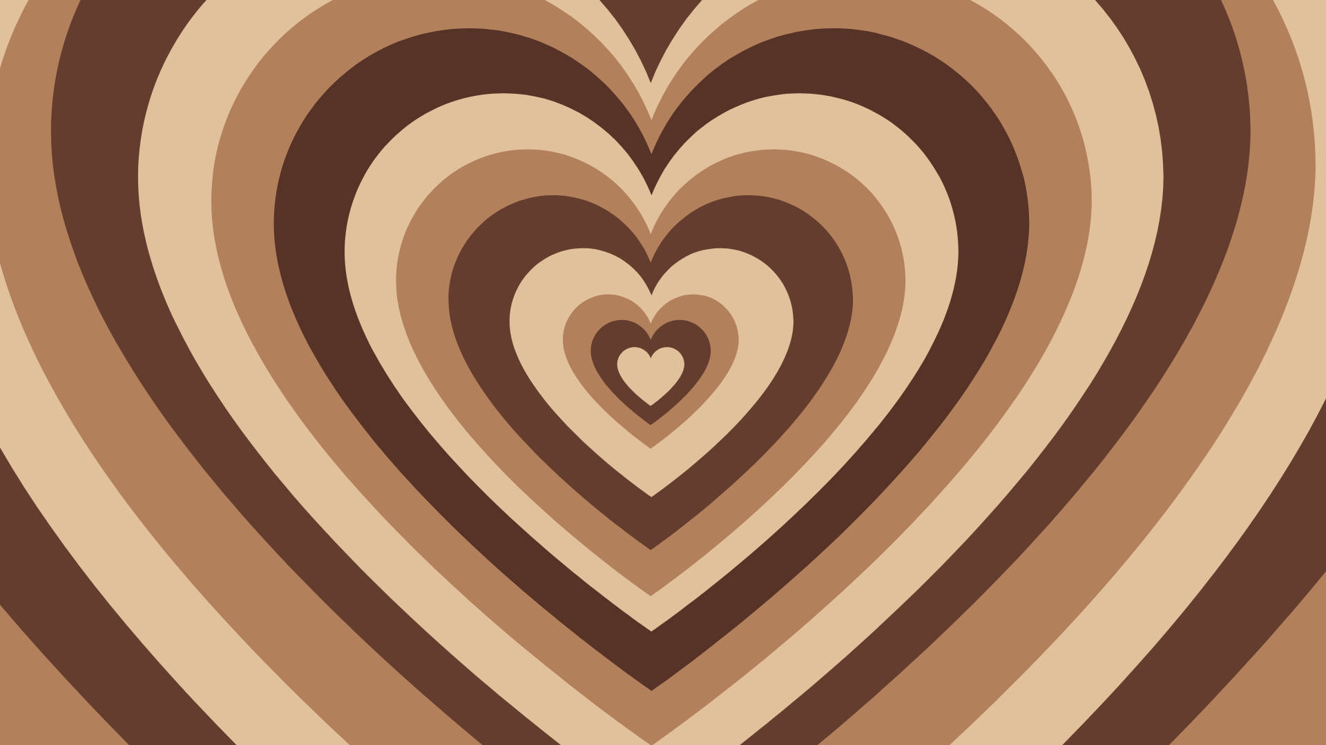 Brown Aesthetic Hearts Background