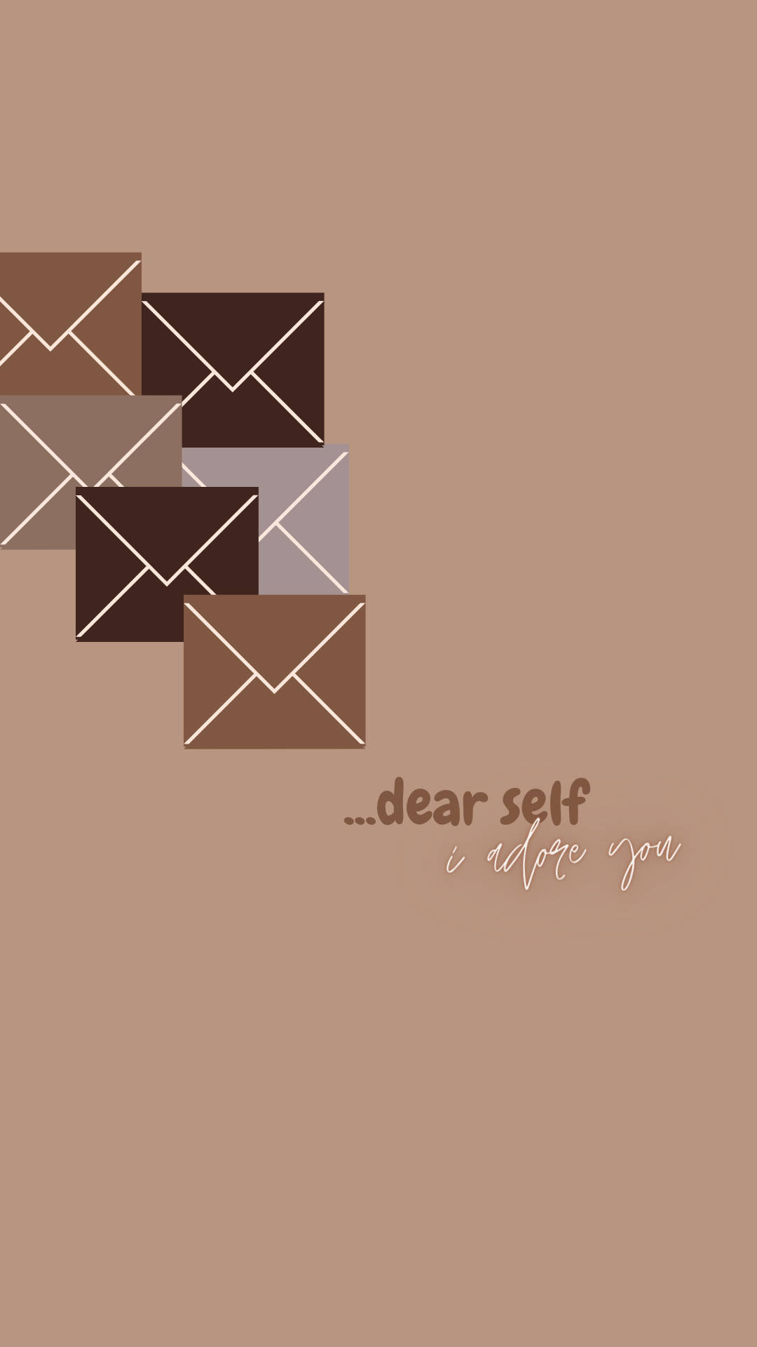Brown Aesthetic Letter Envelopes Background