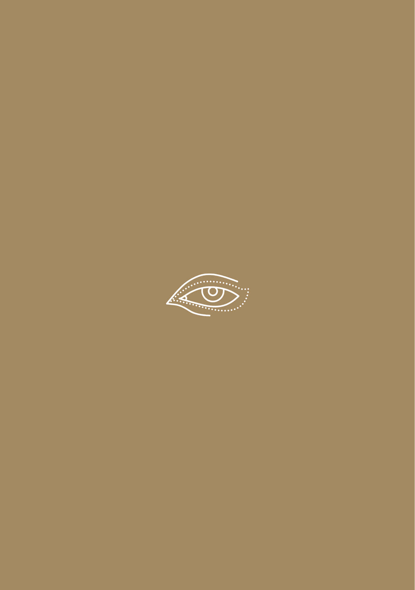 Brown Aesthetic Pastel Minimalist Hand Drawn Eye Background