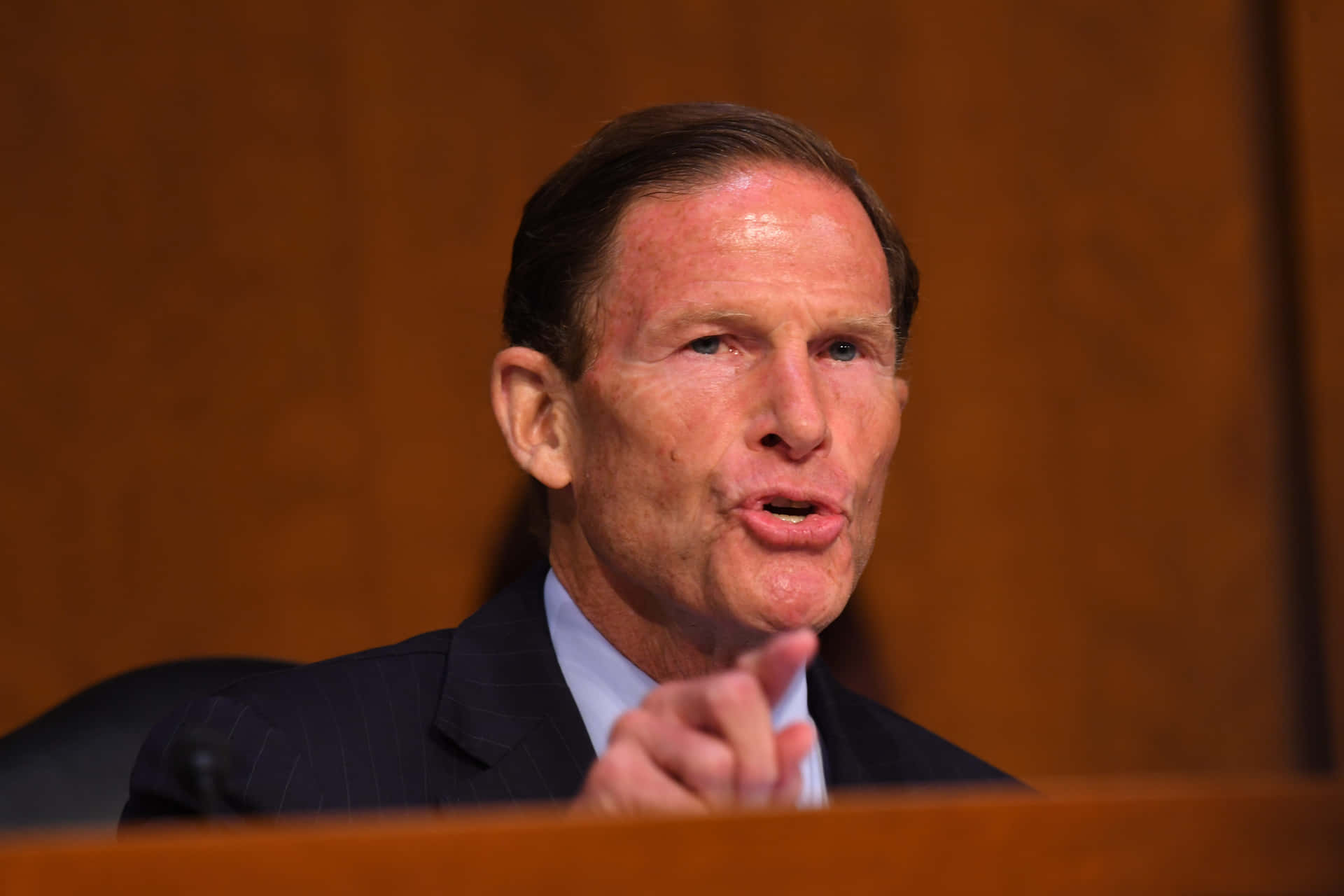 Brown Aesthetic Richard Blumenthal Pointing Background