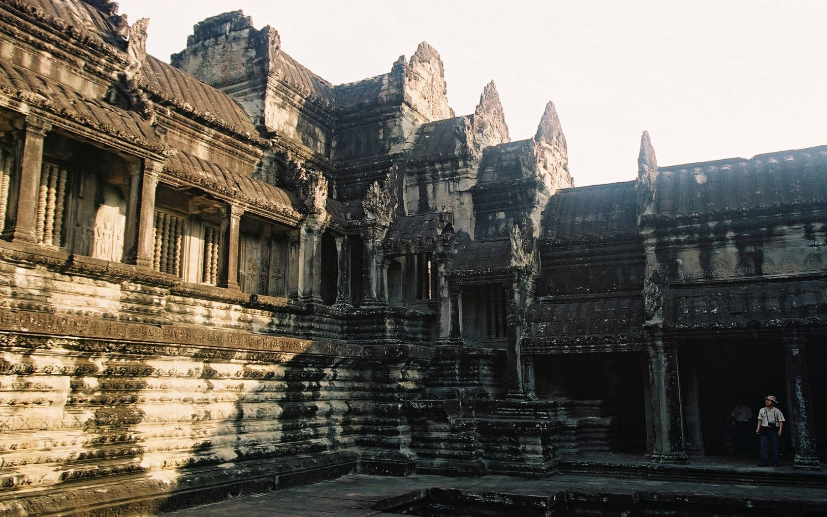 Brown Aesthetic Ruins Of Angkor Wat Background