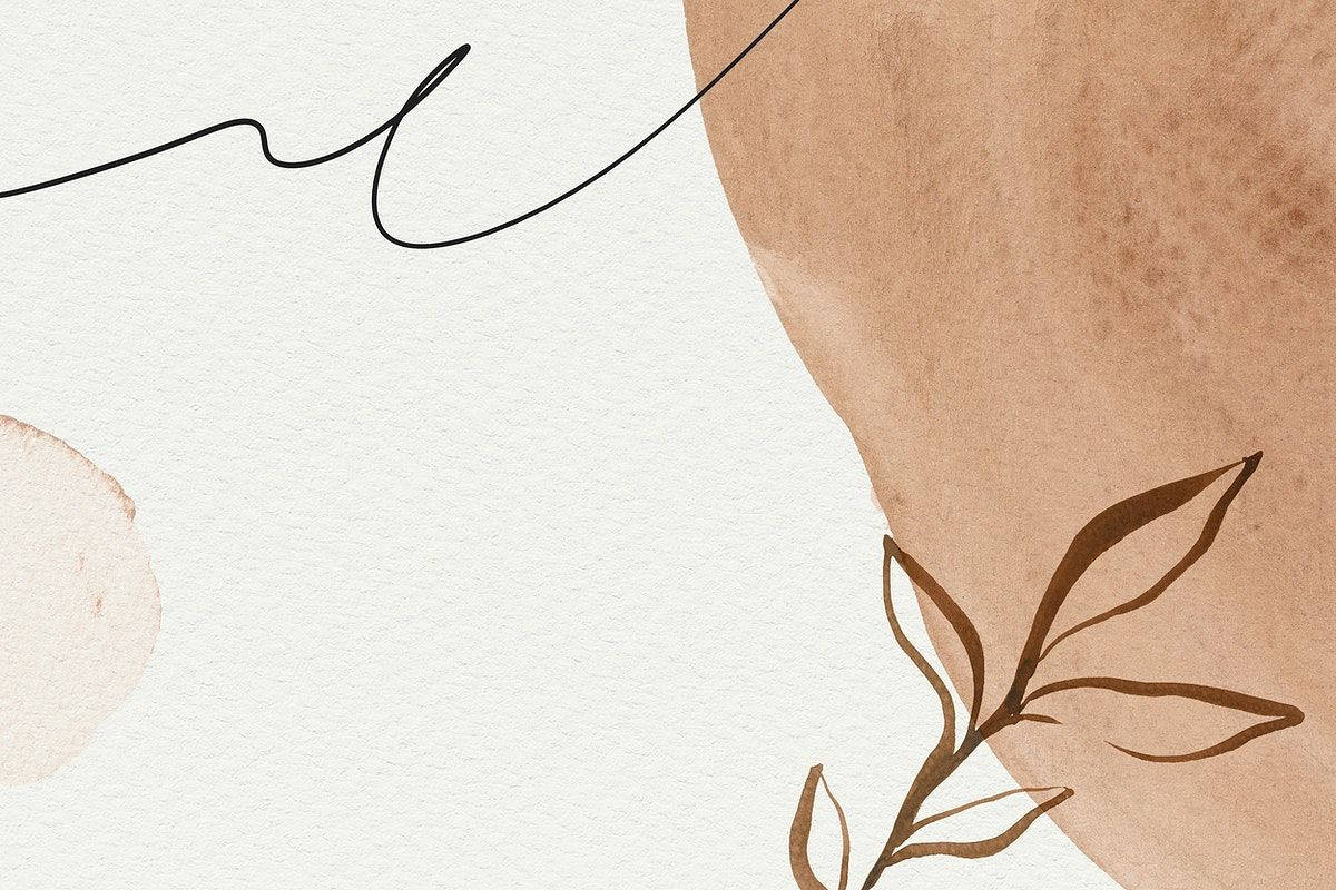 Brown Aesthetic Watercolor Paint Laptop Background