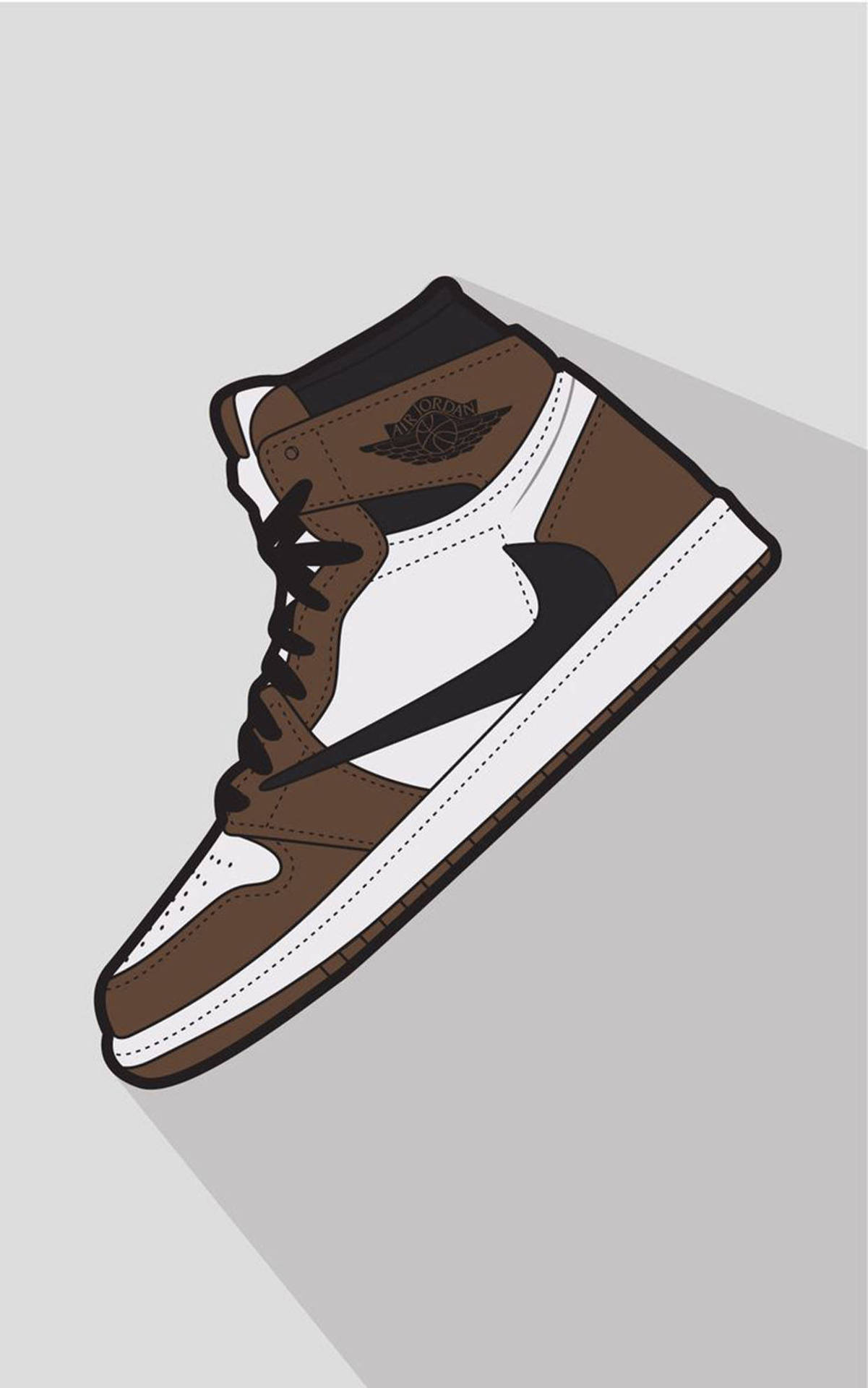 Brown Air Jordan I Cartoon Sneaker