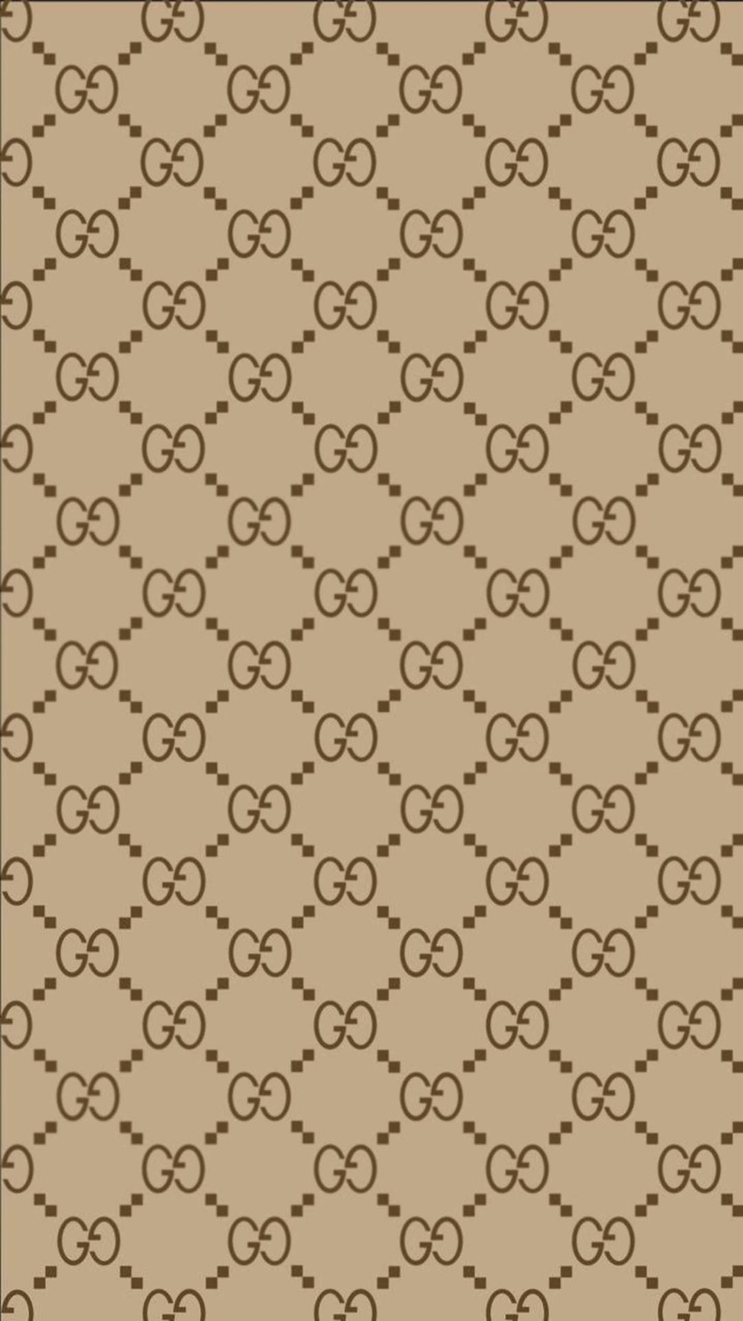 Brown And Beige Gucci Pattern Background