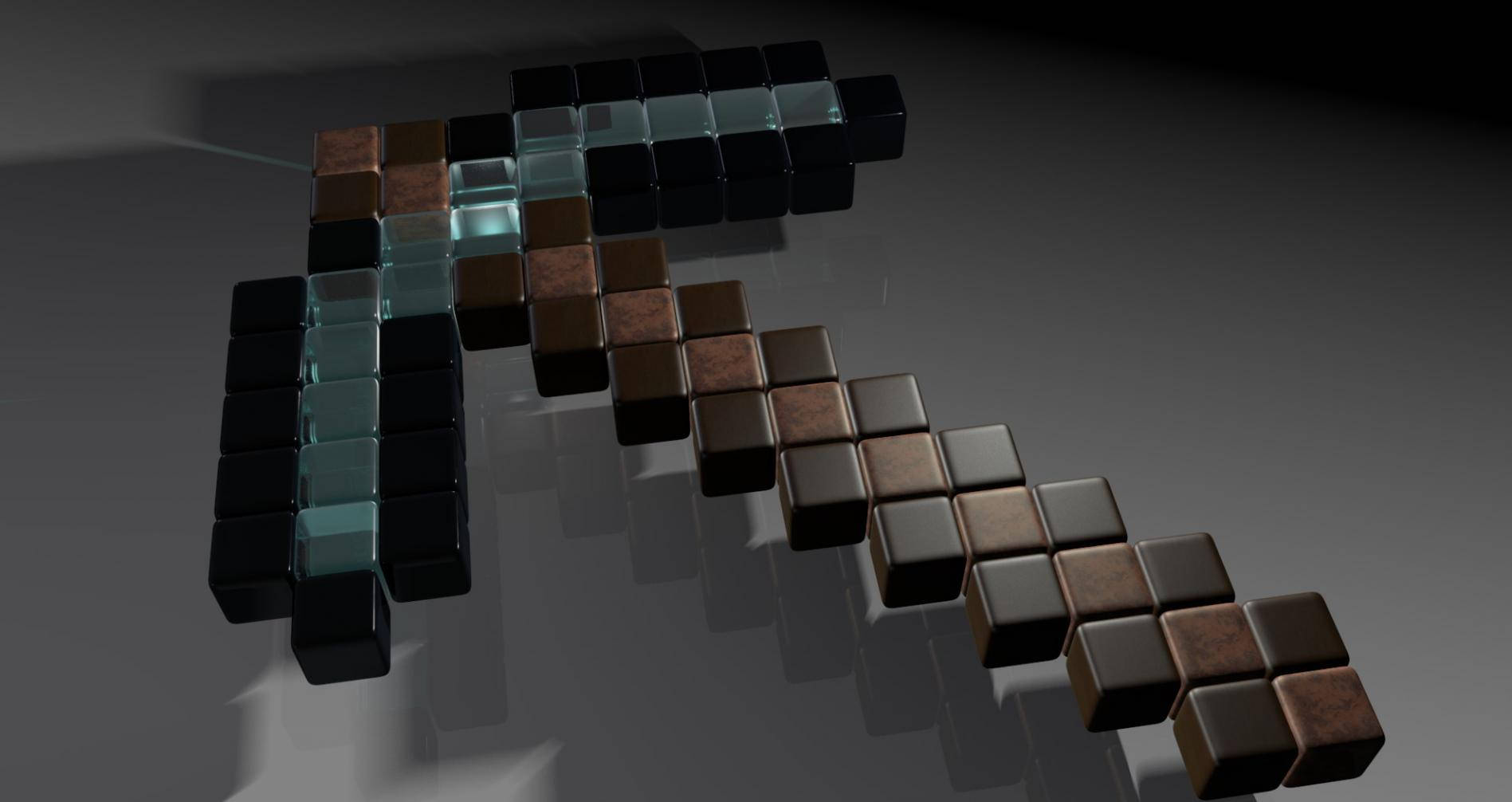 Brown And Black Axe Cool Minecraft Background