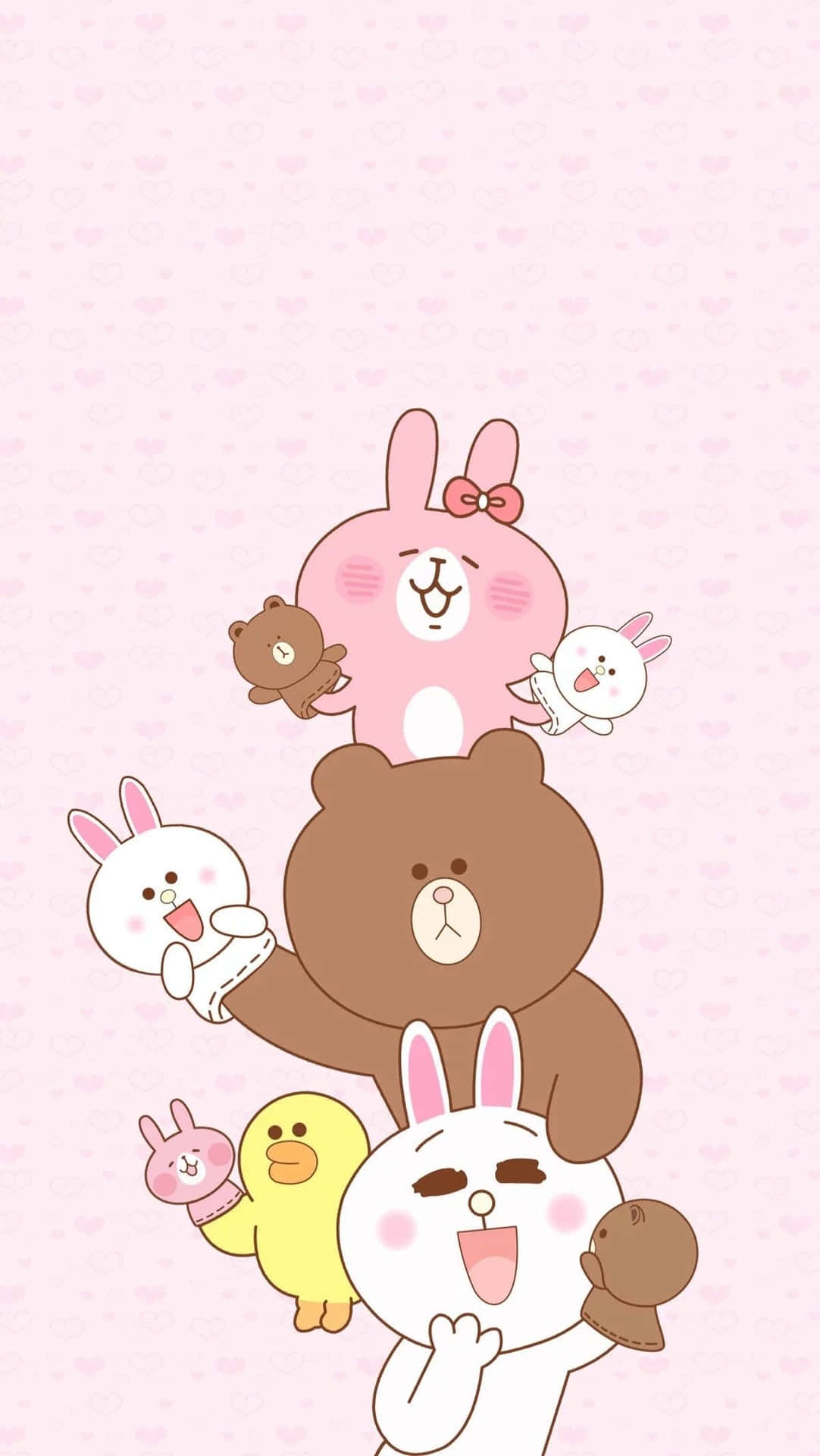 Brown And Friends Cute Things Stickers Background