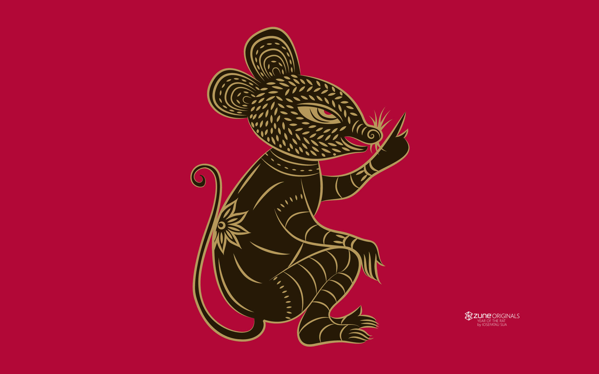 Brown And Gold Rat Symbol Background