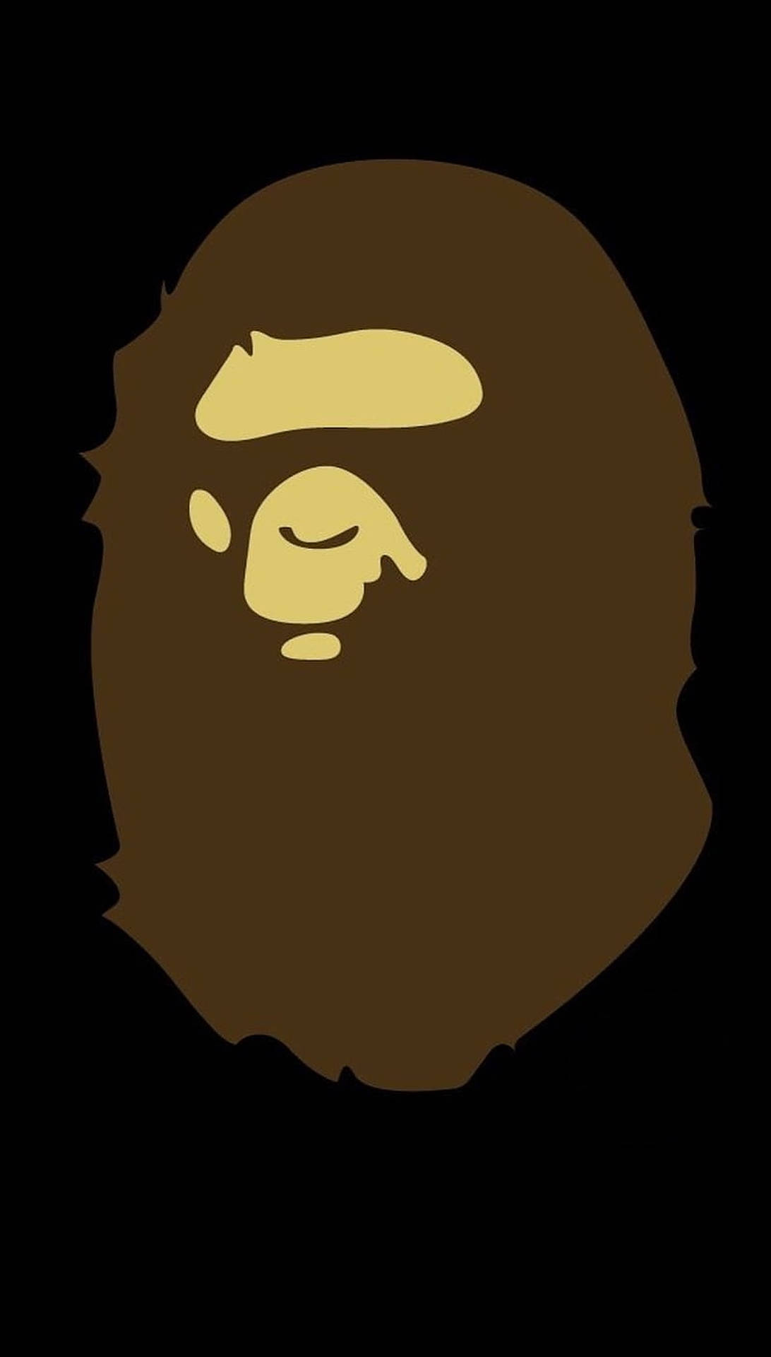 Brown Ape Head Bape Logo Background