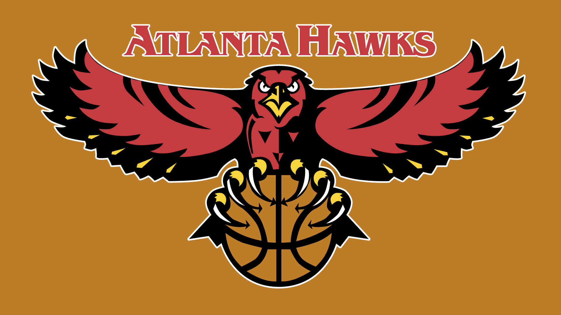 Brown Atlanta Hawks Logo Background