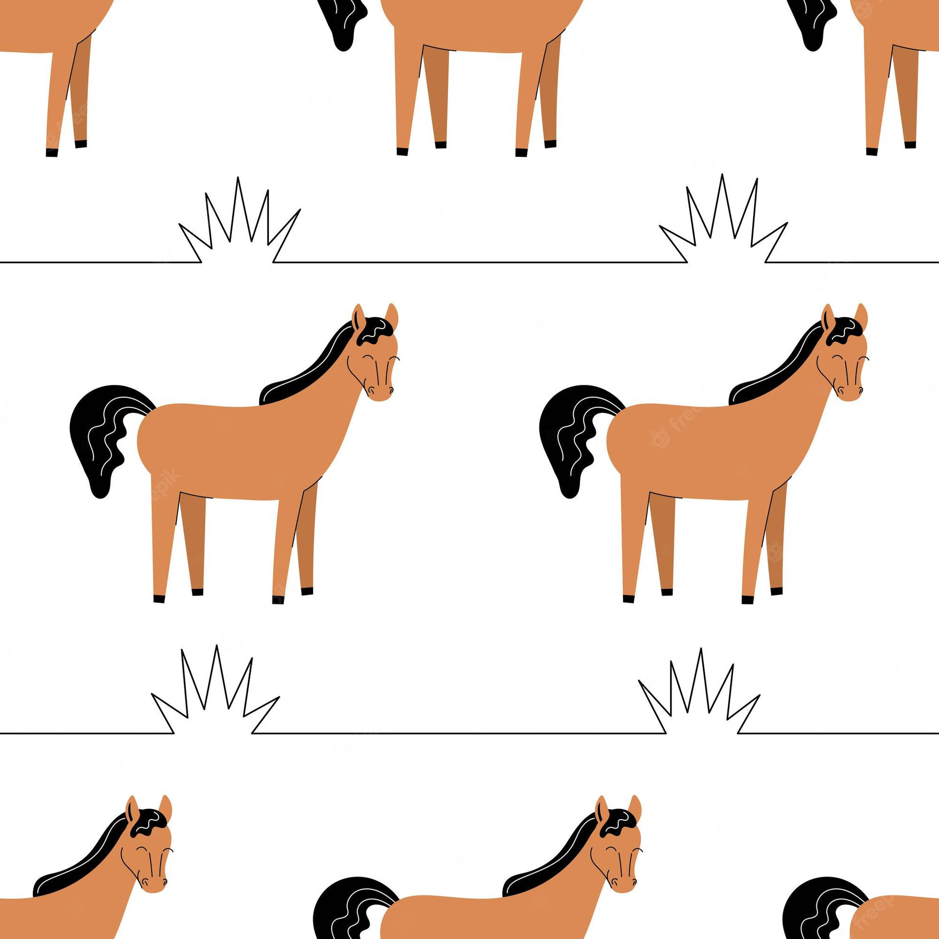 Brown Baby Foal Vector Art Background