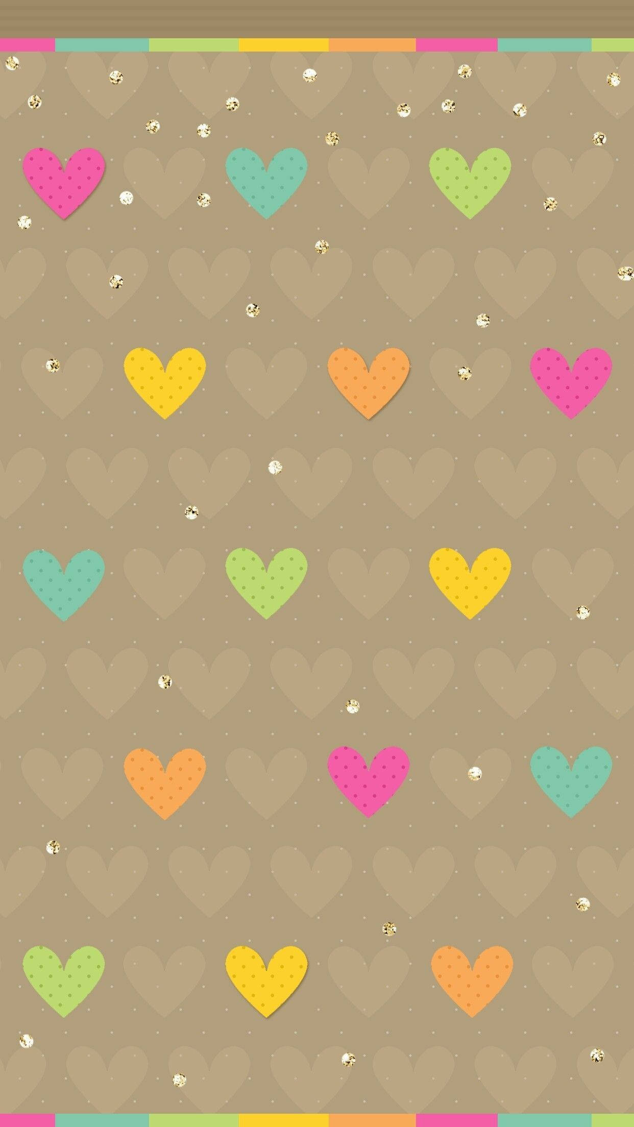 Brown Background For Heart Iphone Design