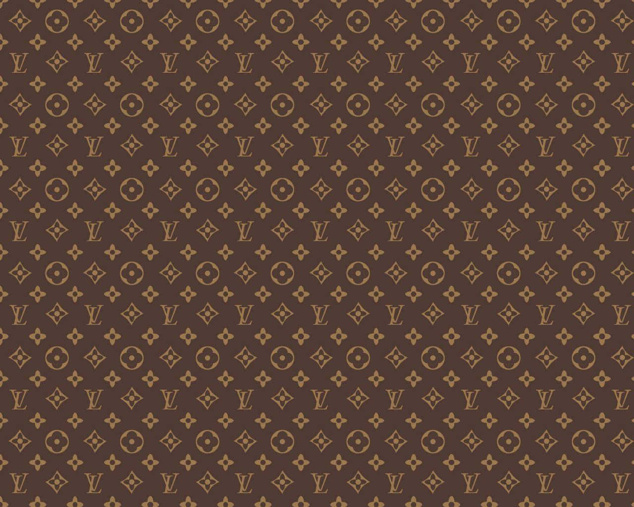 Brown Background Lv Monogram Desktop Background