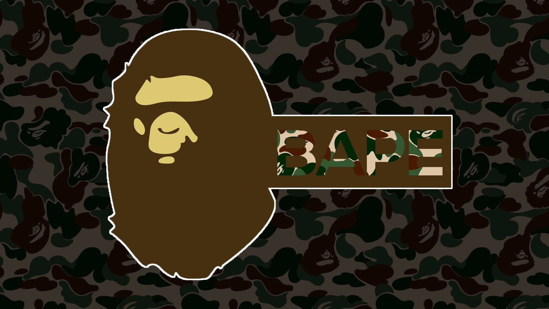 Brown Camouflage Bape Logo