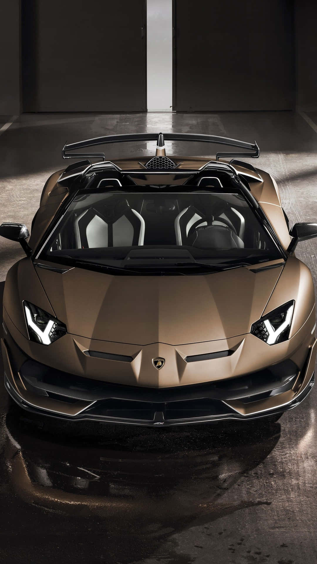 Brown Car Top View Lamborghini Phone Background