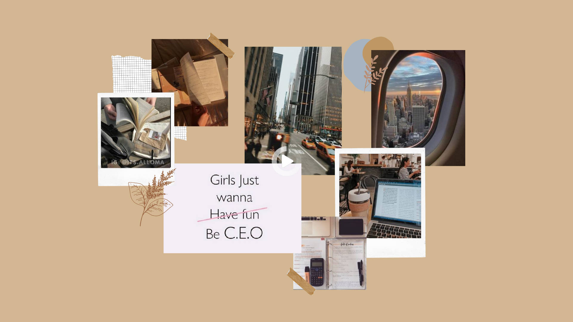 Brown Ceo Study Aesthetic Background Background