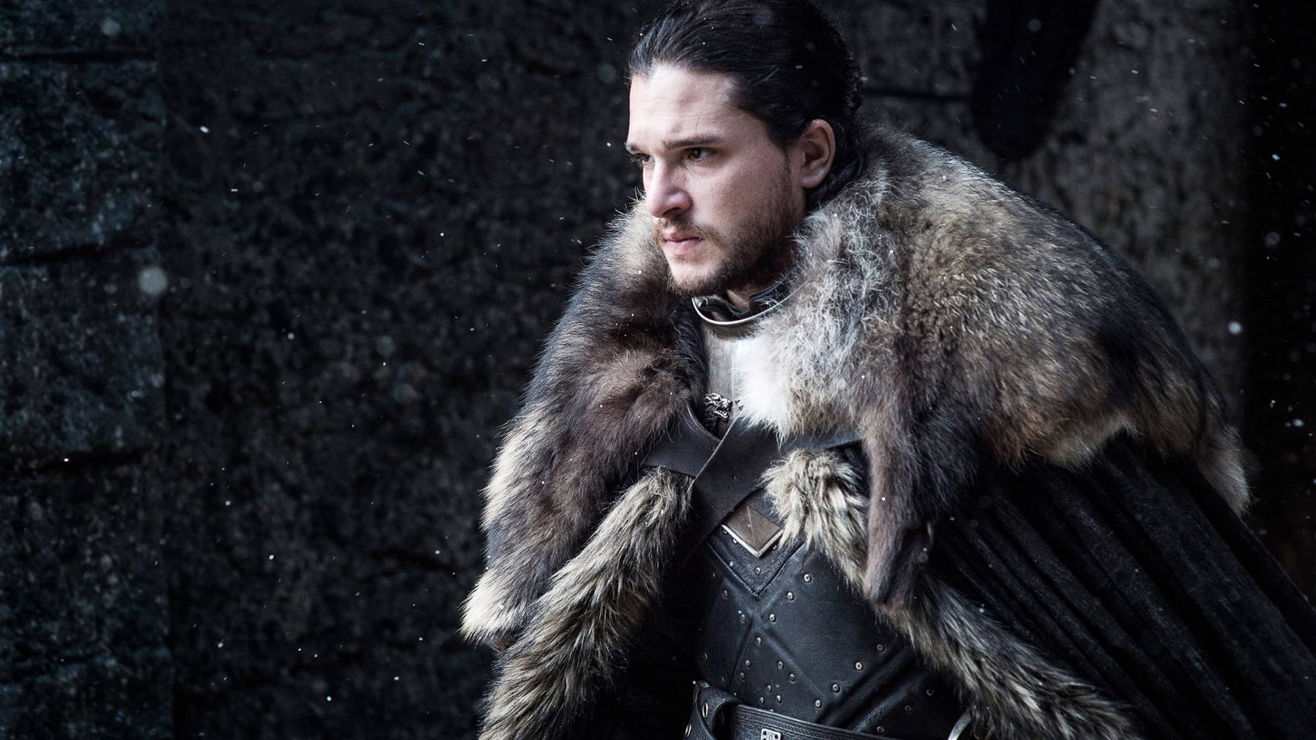 Brown Coat Jon Snow Game Of Thrones Background